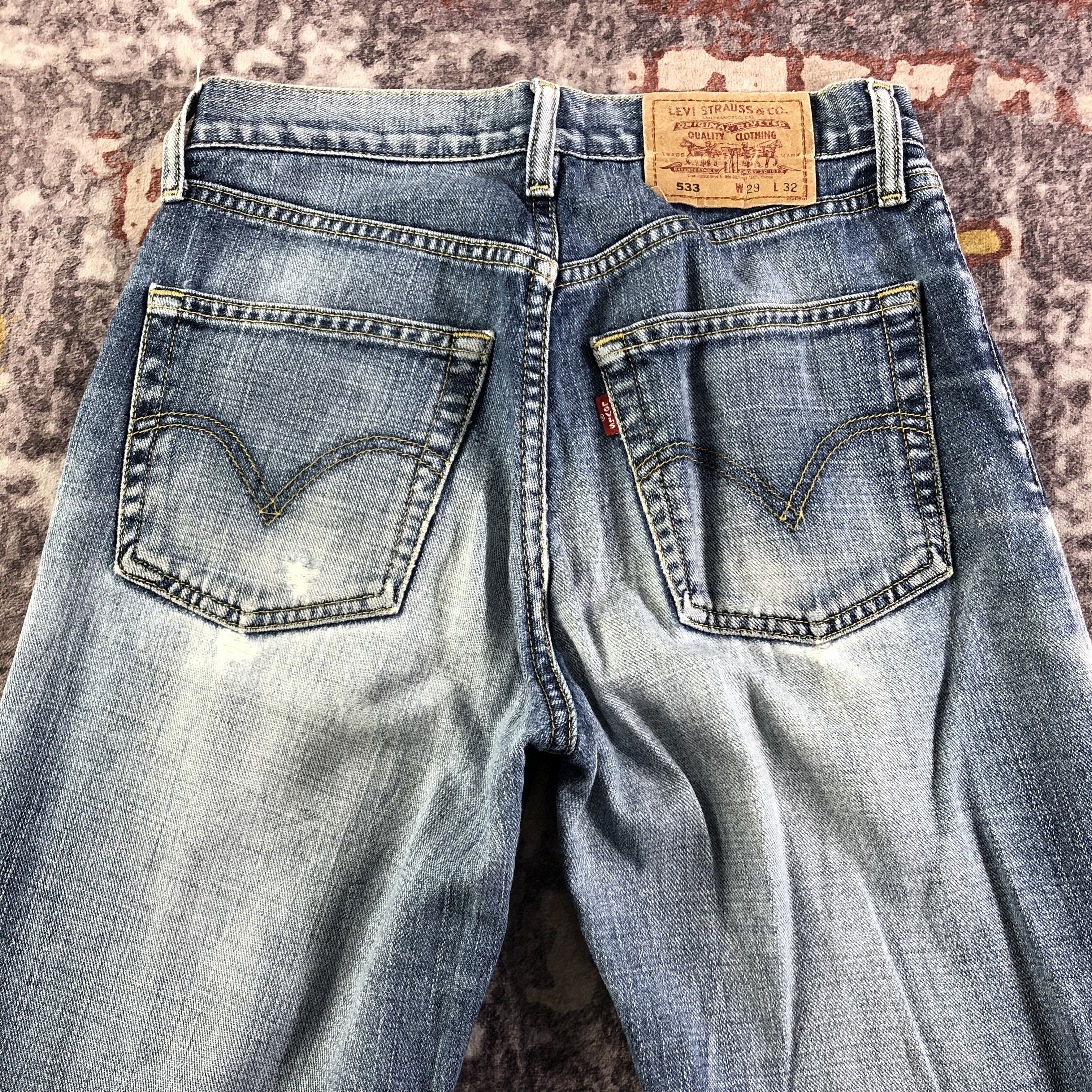 Levi's × Vintage Vintage 90s Blue Wash Levis 533 Jeans-JM3236 Size US 29 - 5 Thumbnail