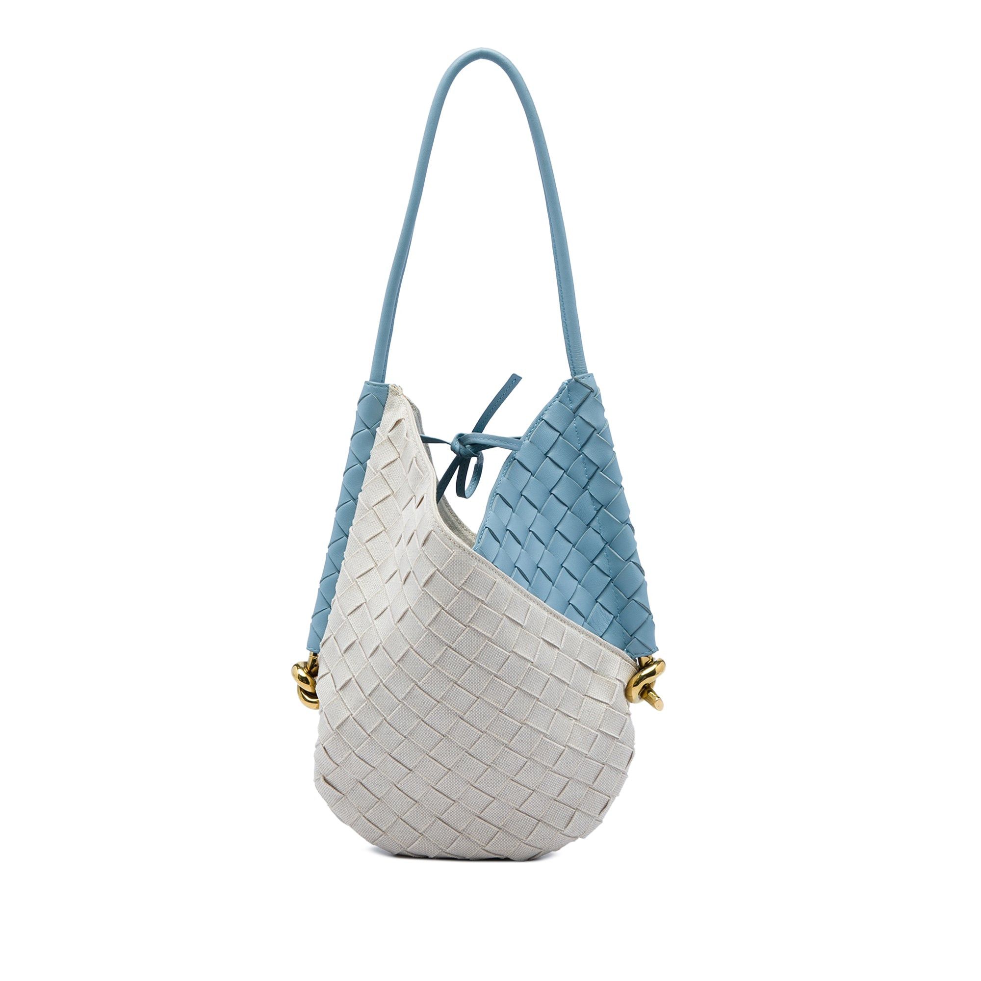 Bottega Veneta Nappa and Canvas Intrecciato Solstice Shoulder Bag Size ONE SIZE - 1 Thumbnail