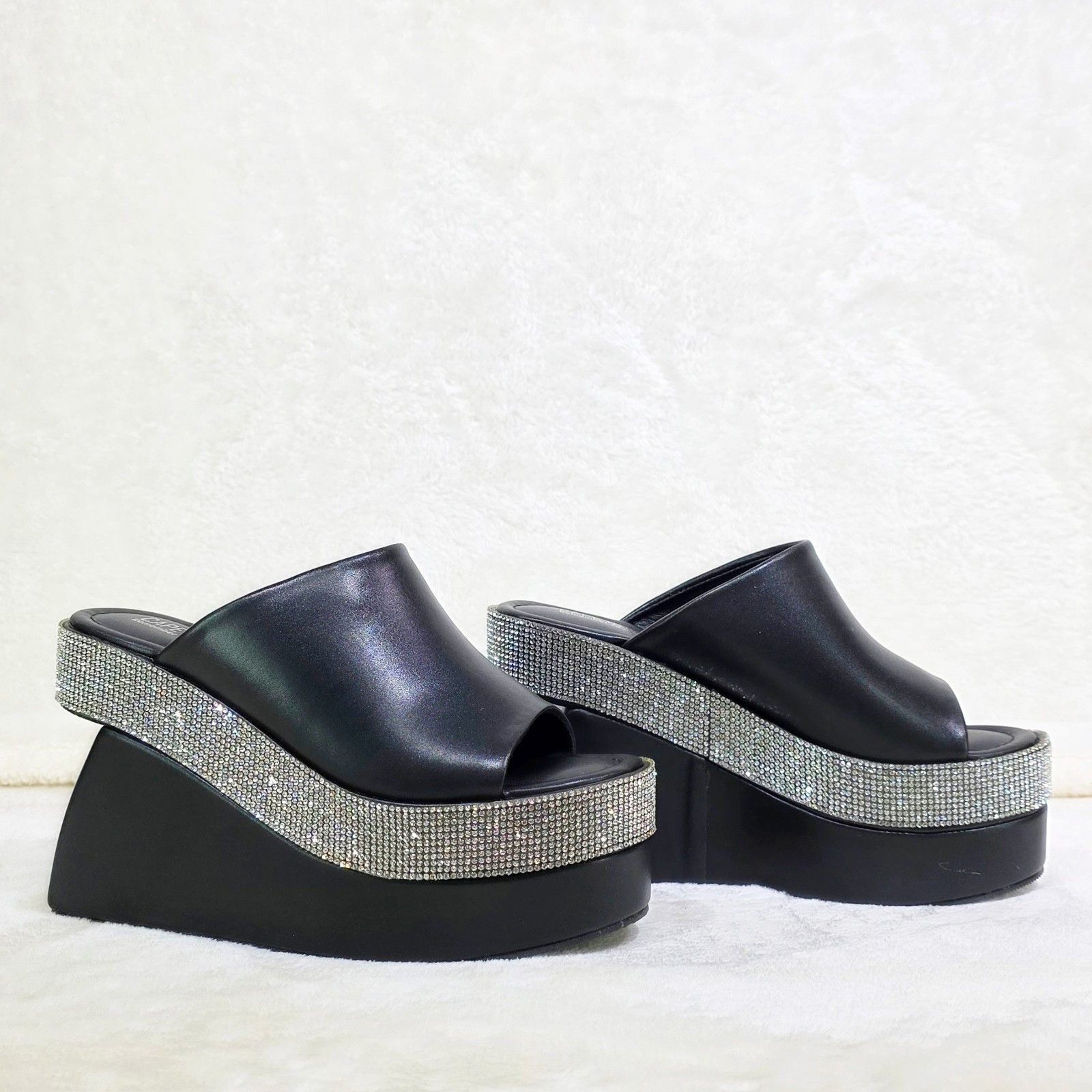 Other Artsy 4.5" Wedge Slip On 2.25" Platform Sandals With Rhinest Size US 9 / IT 39 - 5 Thumbnail