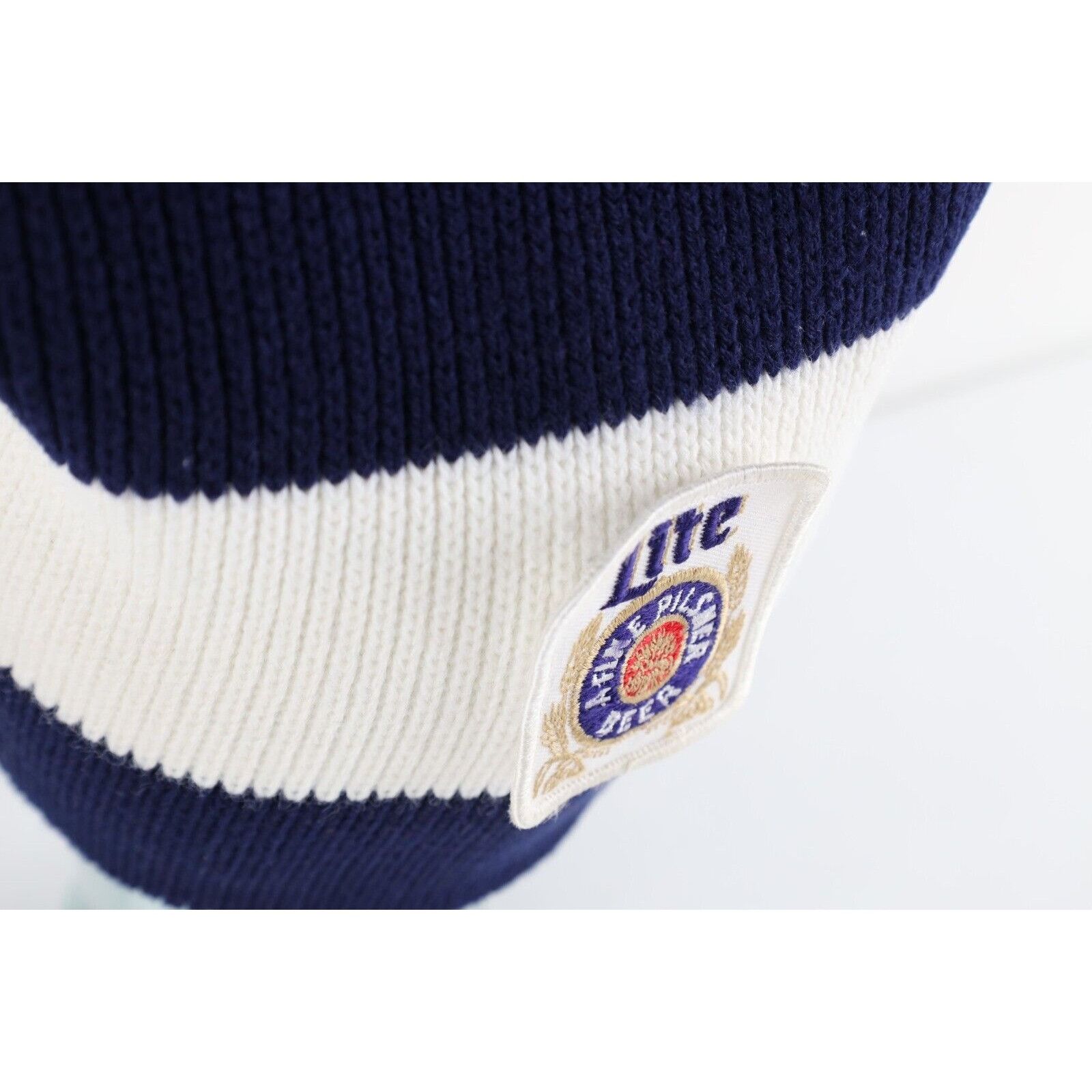 Vintage Vintage 70s Patch Miller Lite Beer Wool Ribbed Knit Beanie Size ONE SIZE - 5 Thumbnail