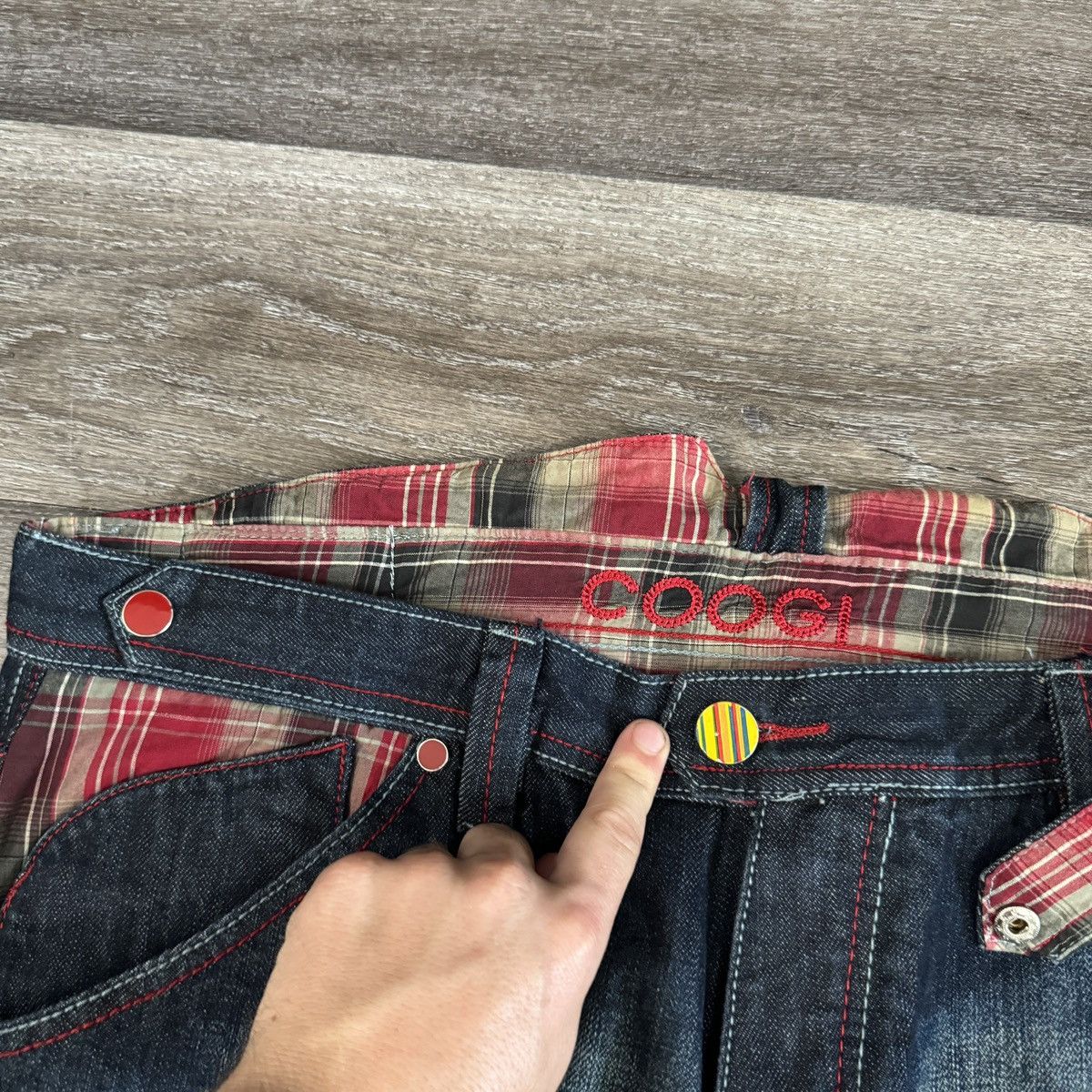 Coogi × JNCO × Vintage Crazy Vintage y2k Coogi Baggy wide leg embroidered jeans Size US 38 / EU 54 - 6 Thumbnail