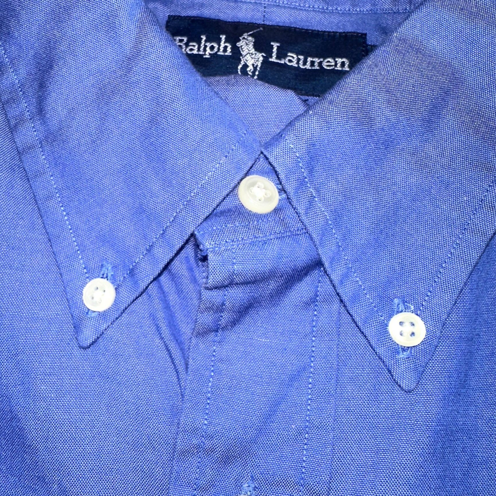 Polo Ralph Lauren Ralph Lauren Shirt Mens 17.5 Long Sleeve Button Up Pony Yarmouth Cotton Blue Knit Check Button-Up Mens Regular Collar Polo Ralph Lauren Size US XXL / EU 58 / 5 - 5 Thumbnail