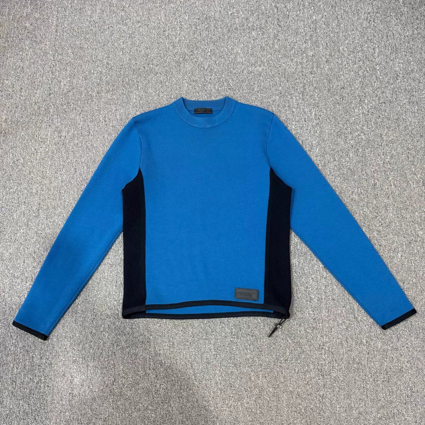Prada Prada Black/Blue Color Logo Drawstring Hem 48 99N Size US M / EU 48-50 / 2 - 1 Thumbnail