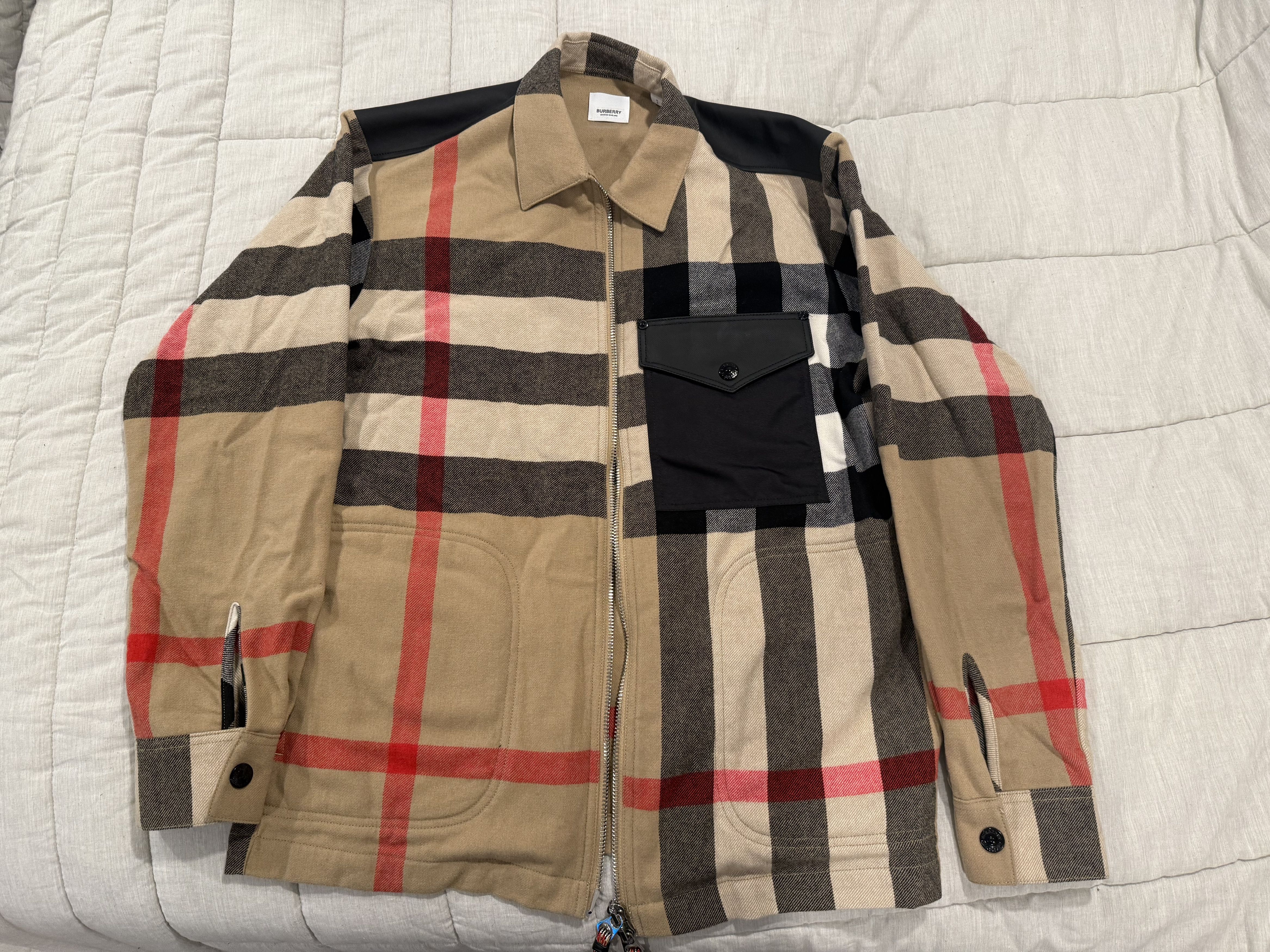 Burberry Panel Check Wool Cotton Shirt Size US S / EU 44-46 / 1 - 3 Thumbnail