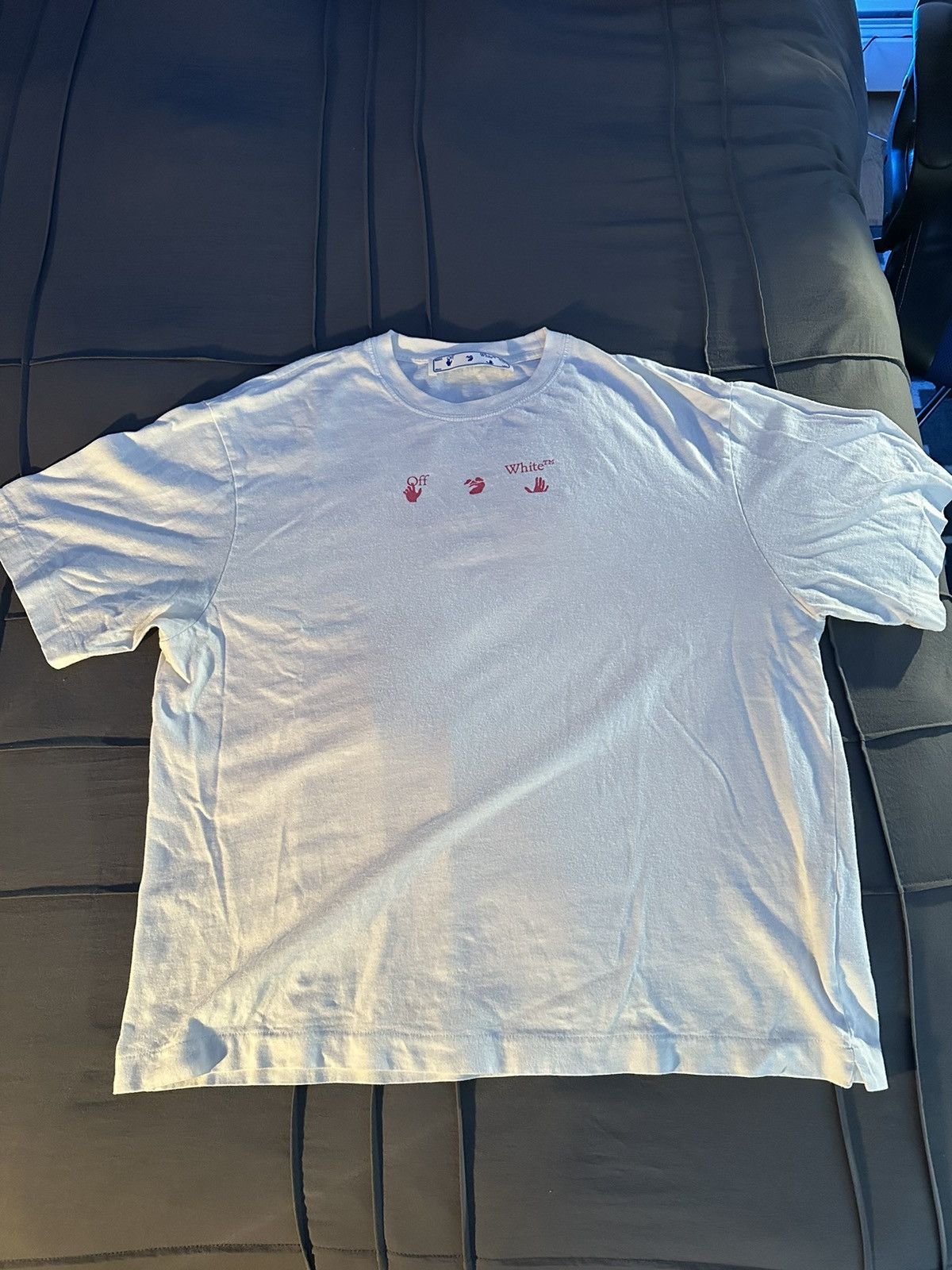 Off white paint splatter t shirt hot sale