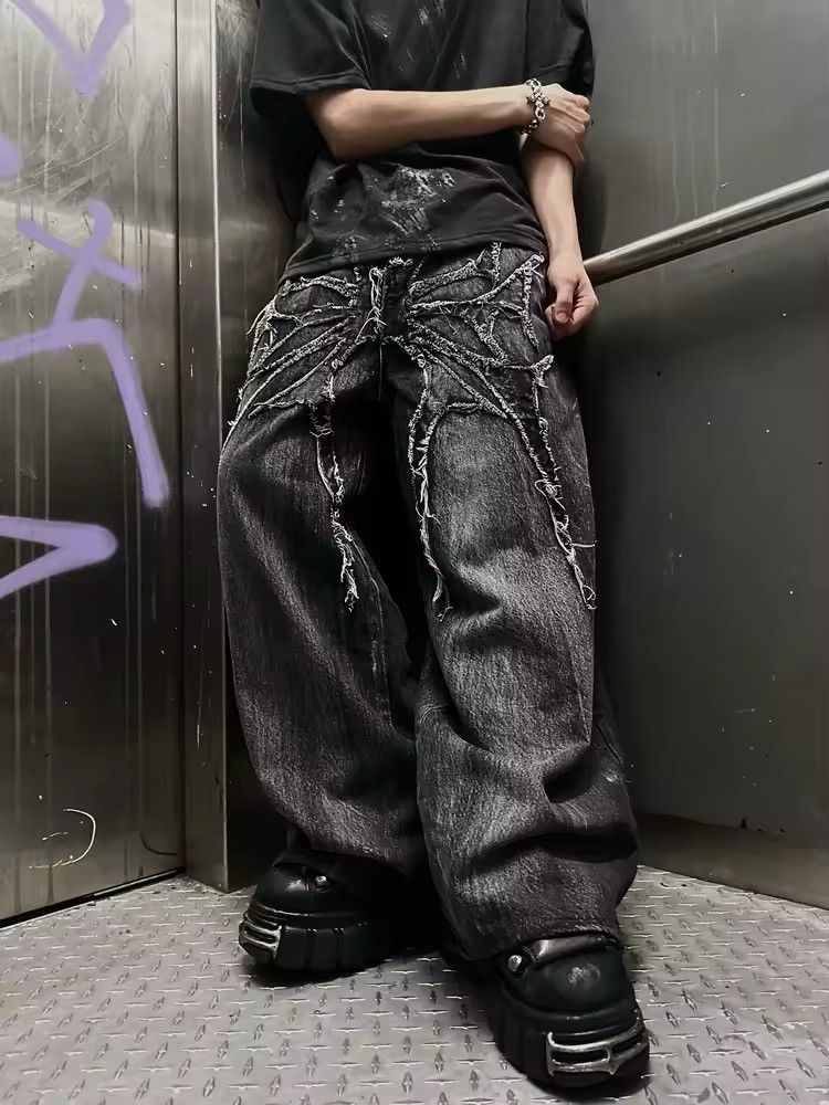 Japanese Brand Y2K Splicing embroidery baggy jeans Size US 40 / EU 56 - 1 Thumbnail