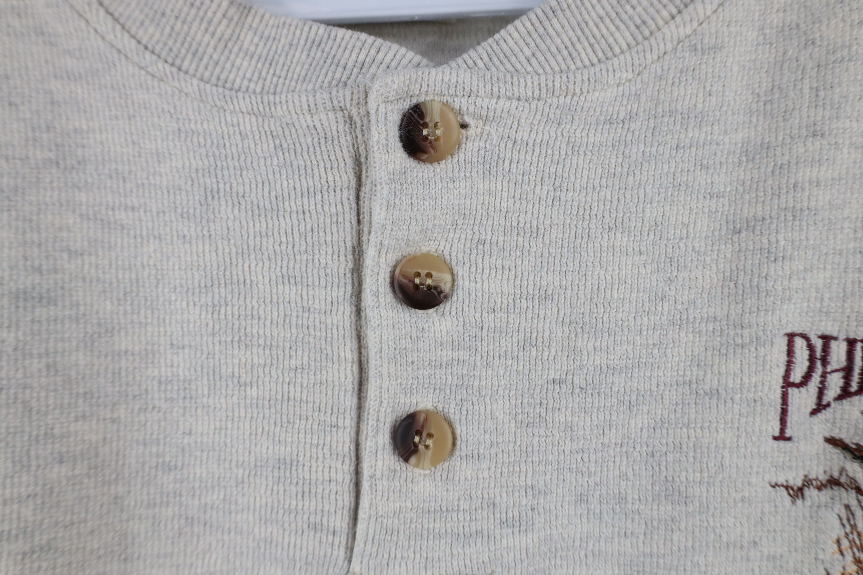 Vintage Vintage 90s Forever Ribbed Knit Long Sleeve Henley T-Shirt Size US XL / EU 56 / 4 - 5 Thumbnail