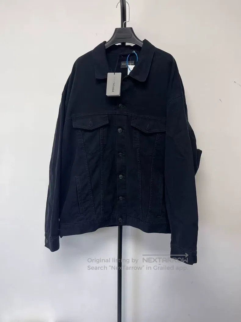 Balenciaga Balenciaga Back Logo Printed Single Breasted Denim Jacket Size M / US 6-8 / IT 42-44 - 2 Thumbnail