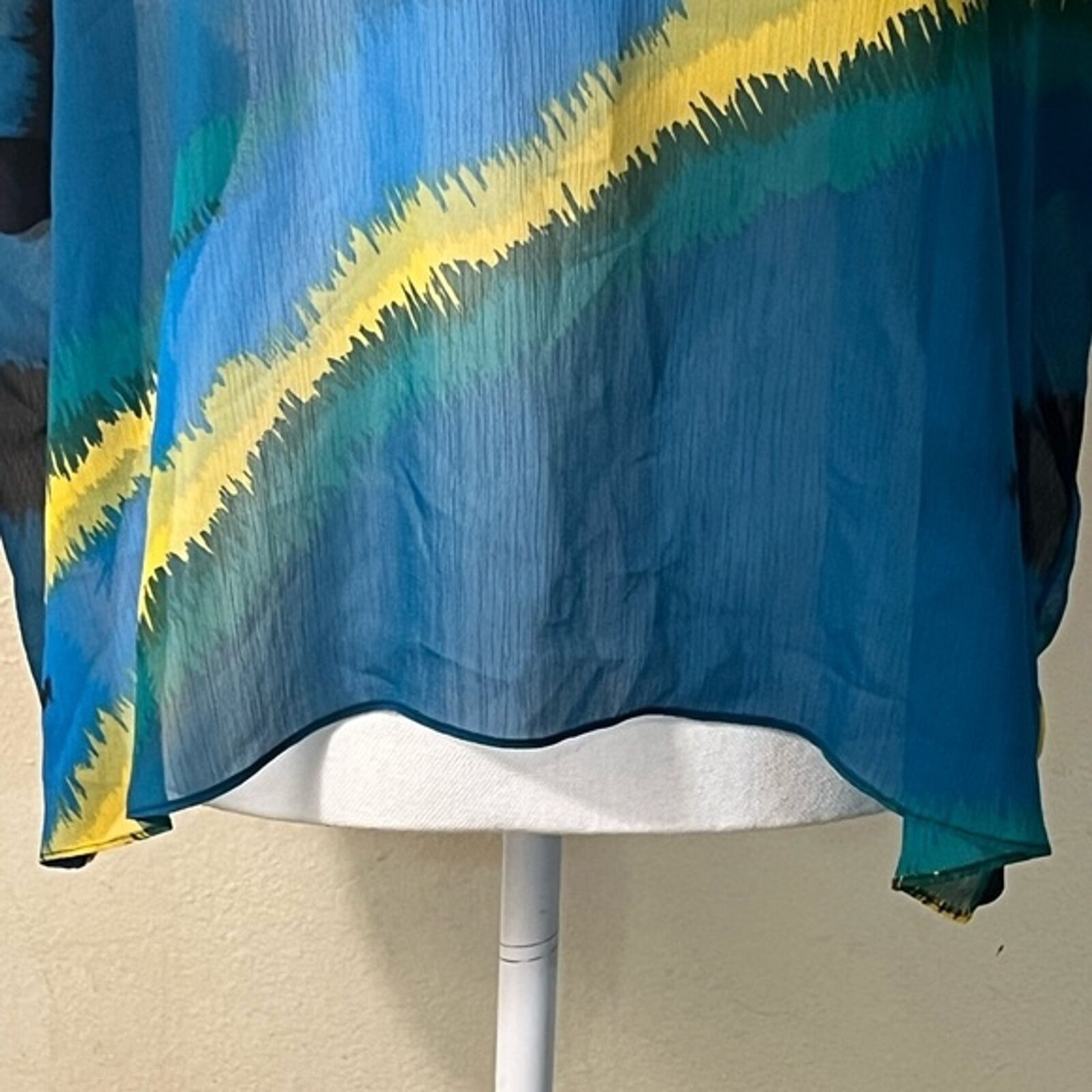 Express Express Blouse Women S Blue Sheer Top Work Business Casual Size S / US 4 / IT 40 - 7 Thumbnail