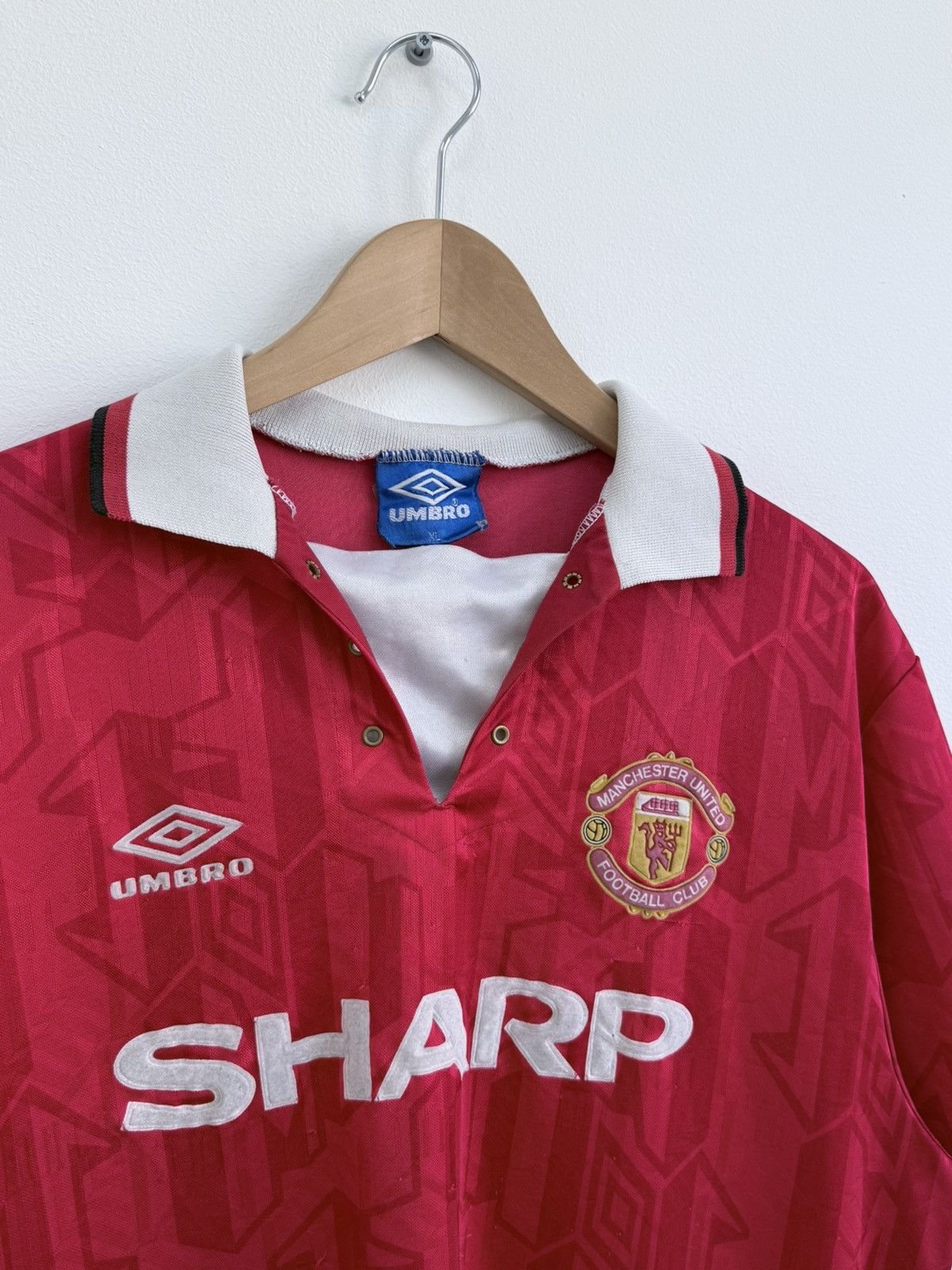 Umbro 1992/94 Manchester United Umbro Sharp Football Soccer Jersey Size US XL / EU 56 / 4 - 4 Thumbnail