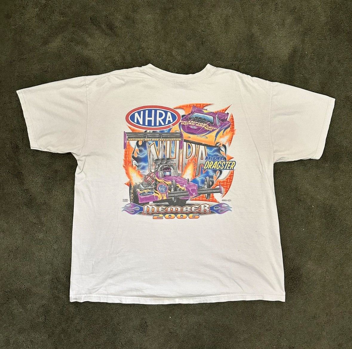 Anvil Vintage White Anvil Race NHRA Member 2006 T-shirt Size US XL / EU 56 / 4 - 4 Thumbnail