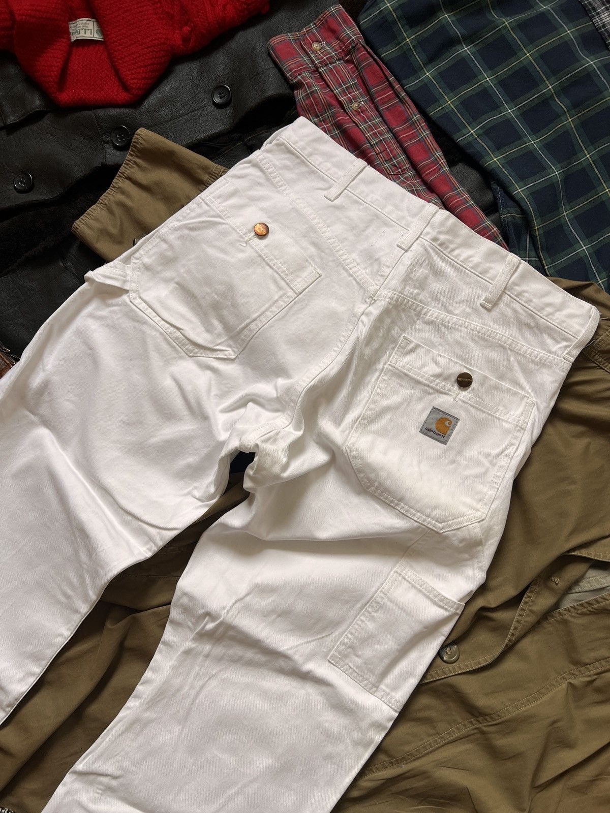 Carhartt × Junya Watanabe Junya Watanabe Carhartt Work White Denik Pants Joggers Size US 30 / EU 46 - 6 Thumbnail