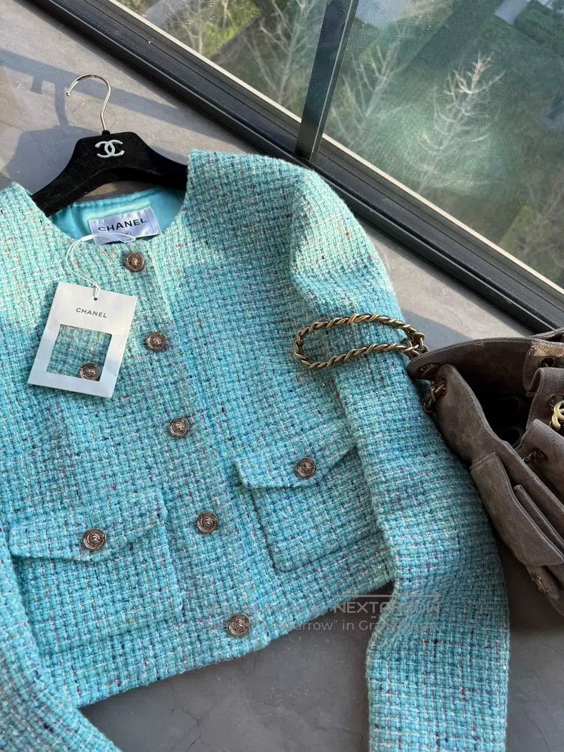 Chanel Chanel West Lake Blue Coat Size XS / US 0-2 / IT 36-38 - 2 Thumbnail