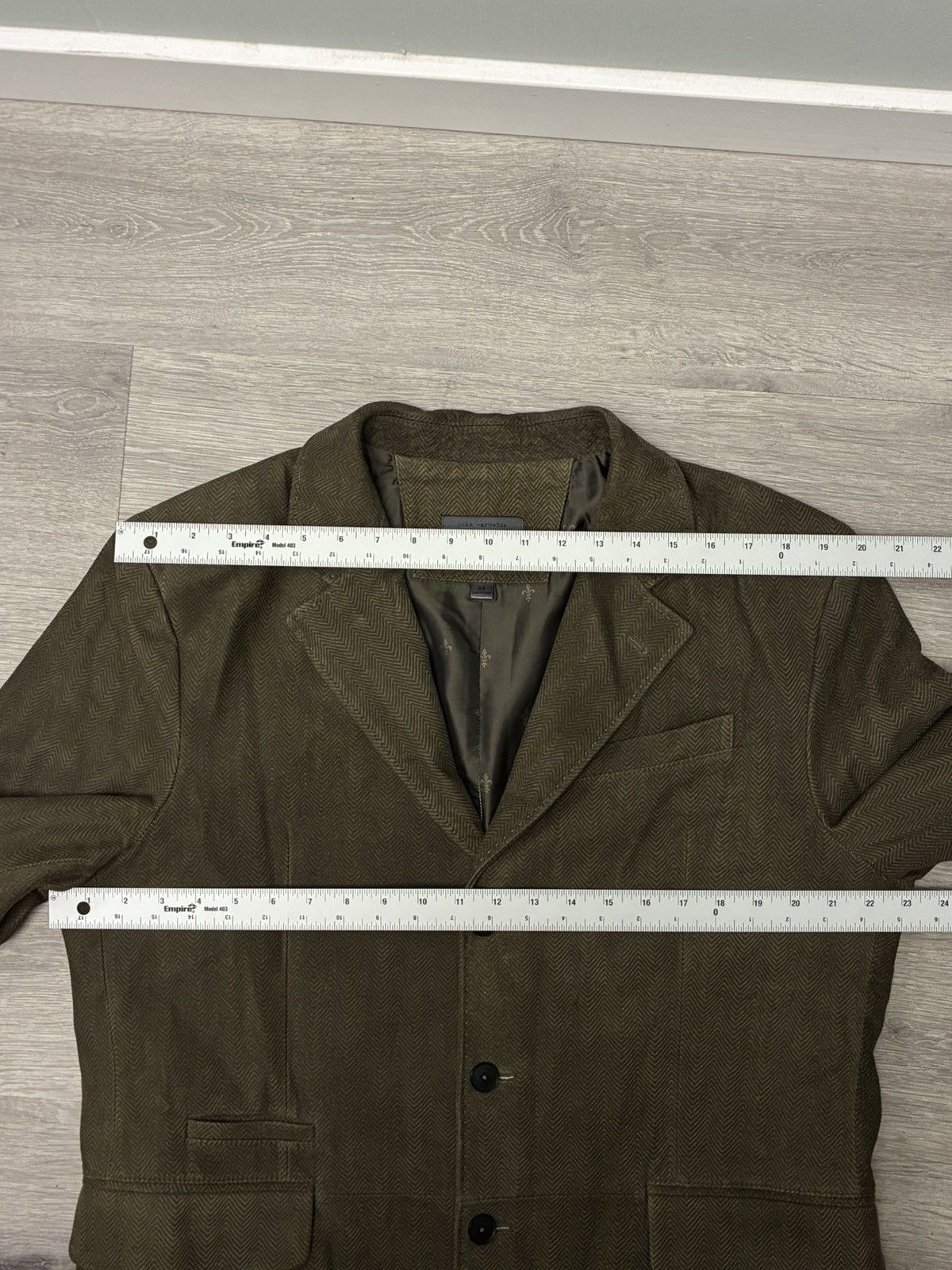 John Varvatos Rind Textured Leather Jacket Size EU 54 USA 44 Size US L / EU 52-54 / 3 - 12 Thumbnail
