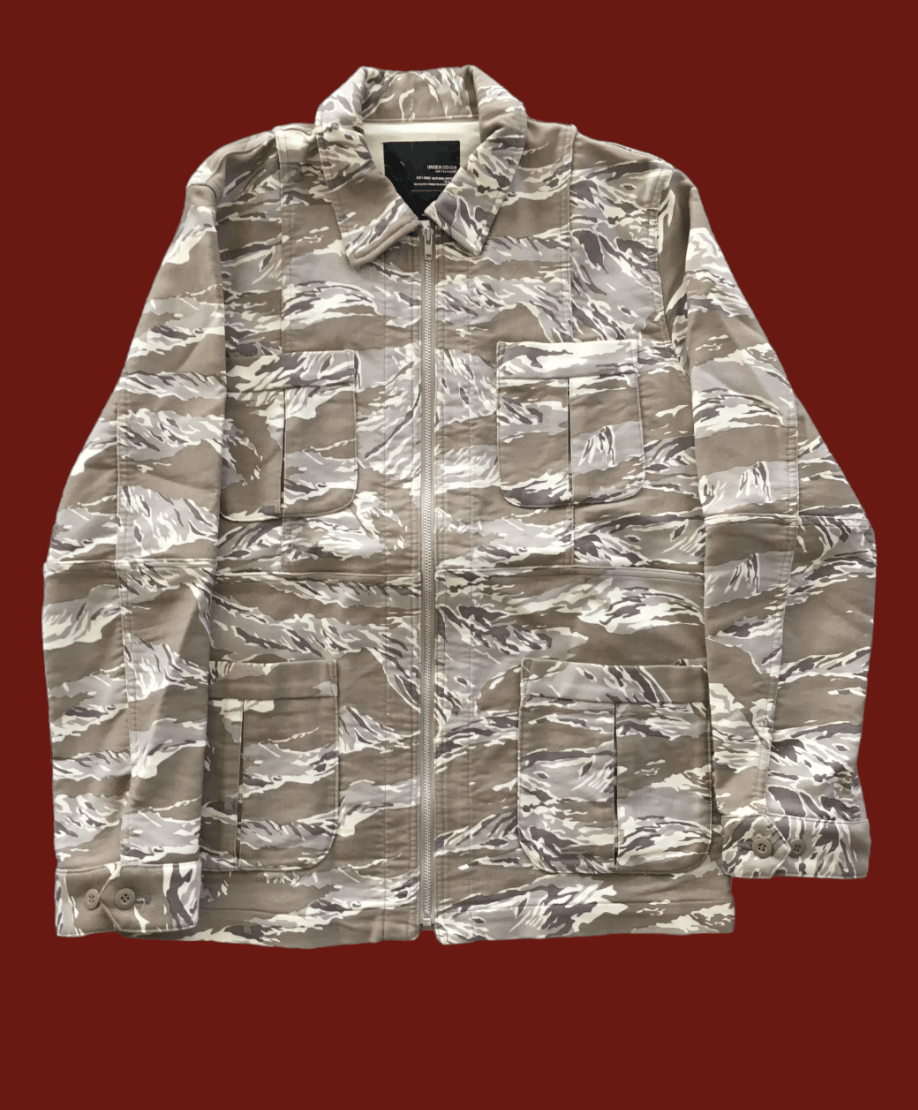 Pre-owned Undercover Fw 2001-2002 D.a.v.f Camo Zip Jacket In Brown