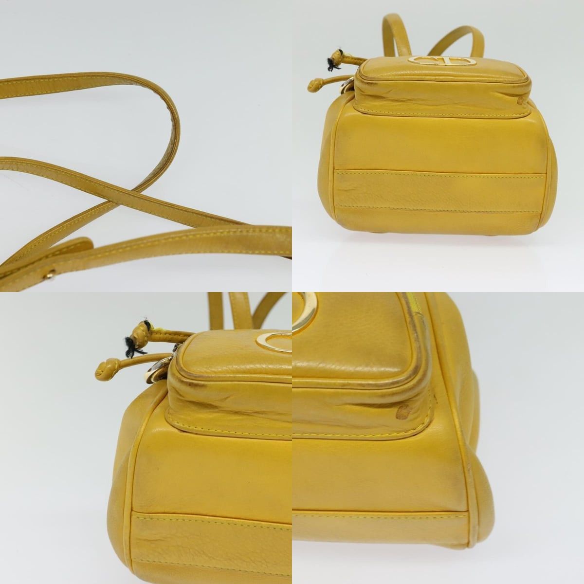 Dior DIOR Backpack Leather Gold Yellow Size ONE SIZE - 10 Thumbnail