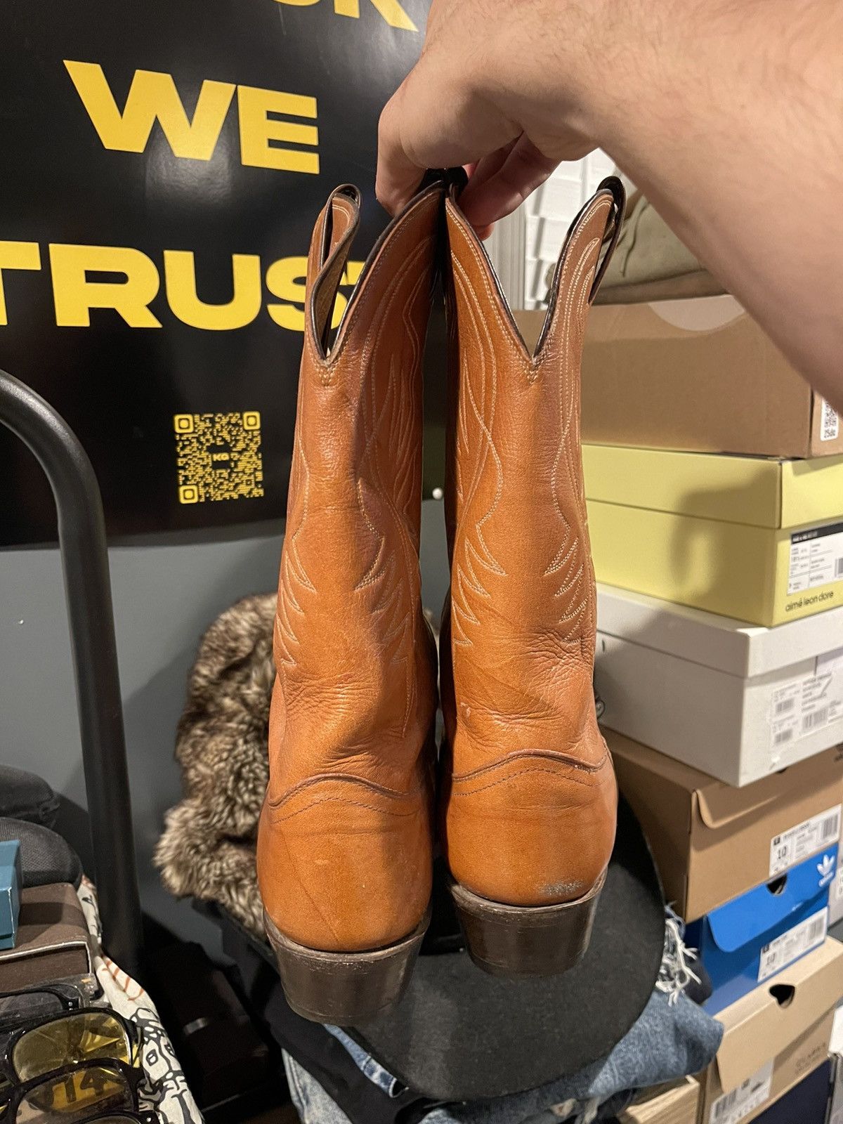 Justin Boots JUSTIN LIGHT BROWN WESTERN BOOT Size US 9.5 / EU 42-43 - 2 Thumbnail