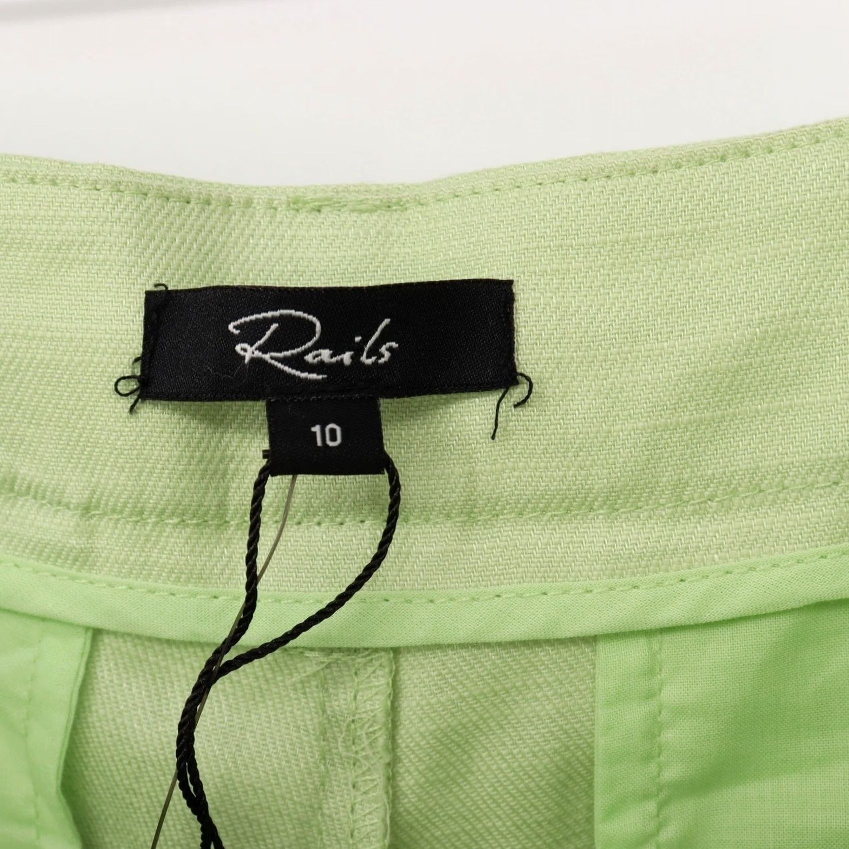 Rails Rails Marnie Pants Womens Size 10 Pleated Wide-Leg Linen Blend Green 30 Inseam Dress Pants Casual Workwear Mens Womens Girls Teens Size 32" / US 10 / IT 46 - 5 Thumbnail