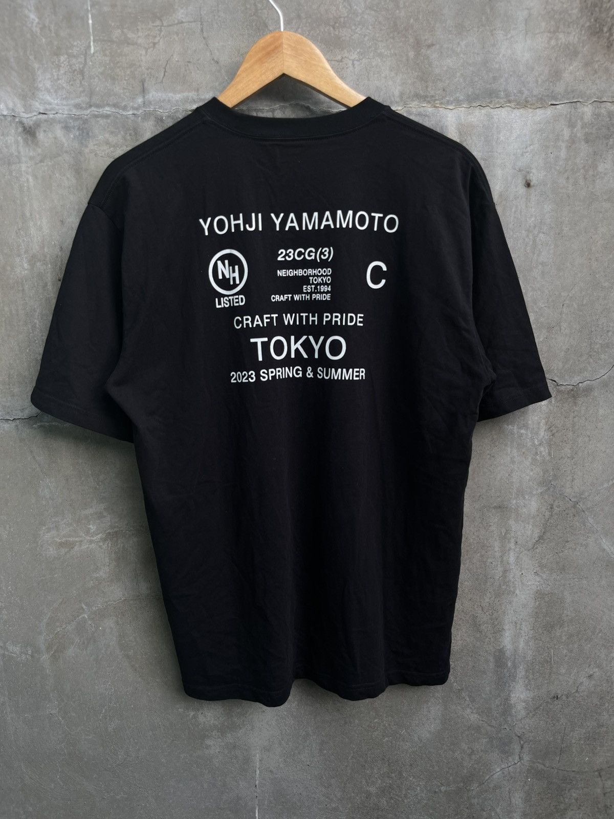 Neighborhood Yohji Yamamoto SS23 Logo Tee Size US L / EU 52-54 / 3 - 6 Thumbnail