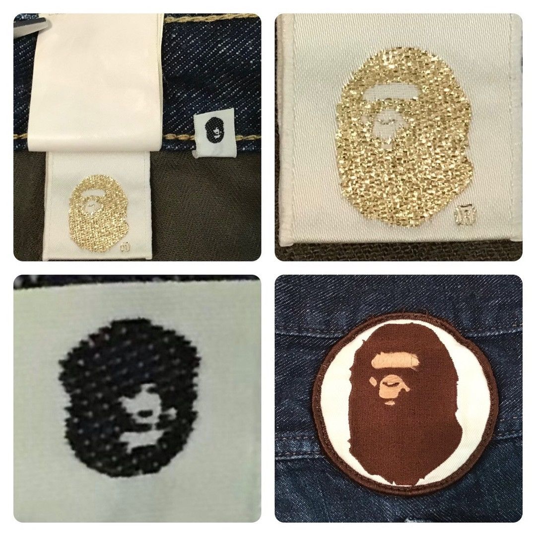 Bape BAPE Logo Embroidered Denim Shorts a bathing ape ★size L Size US 34 / EU 50 - 8 Thumbnail