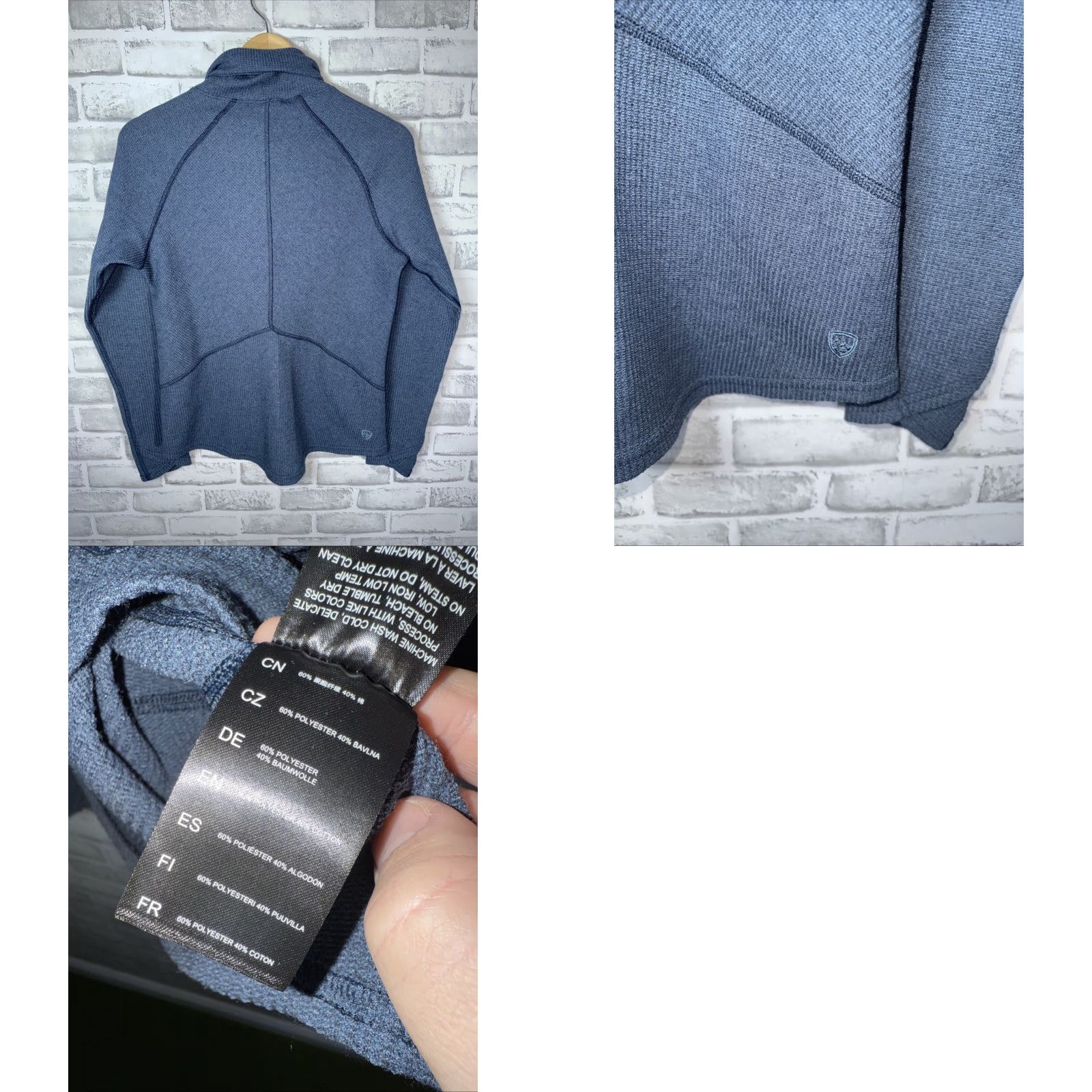 Vintage Kuhl Petra Turtleneck Shirt Womens S Blue Long Sleeve Pullover Knit Thermal Casual Everyday Regular Size S / US 4 / IT 40 - 8 Thumbnail