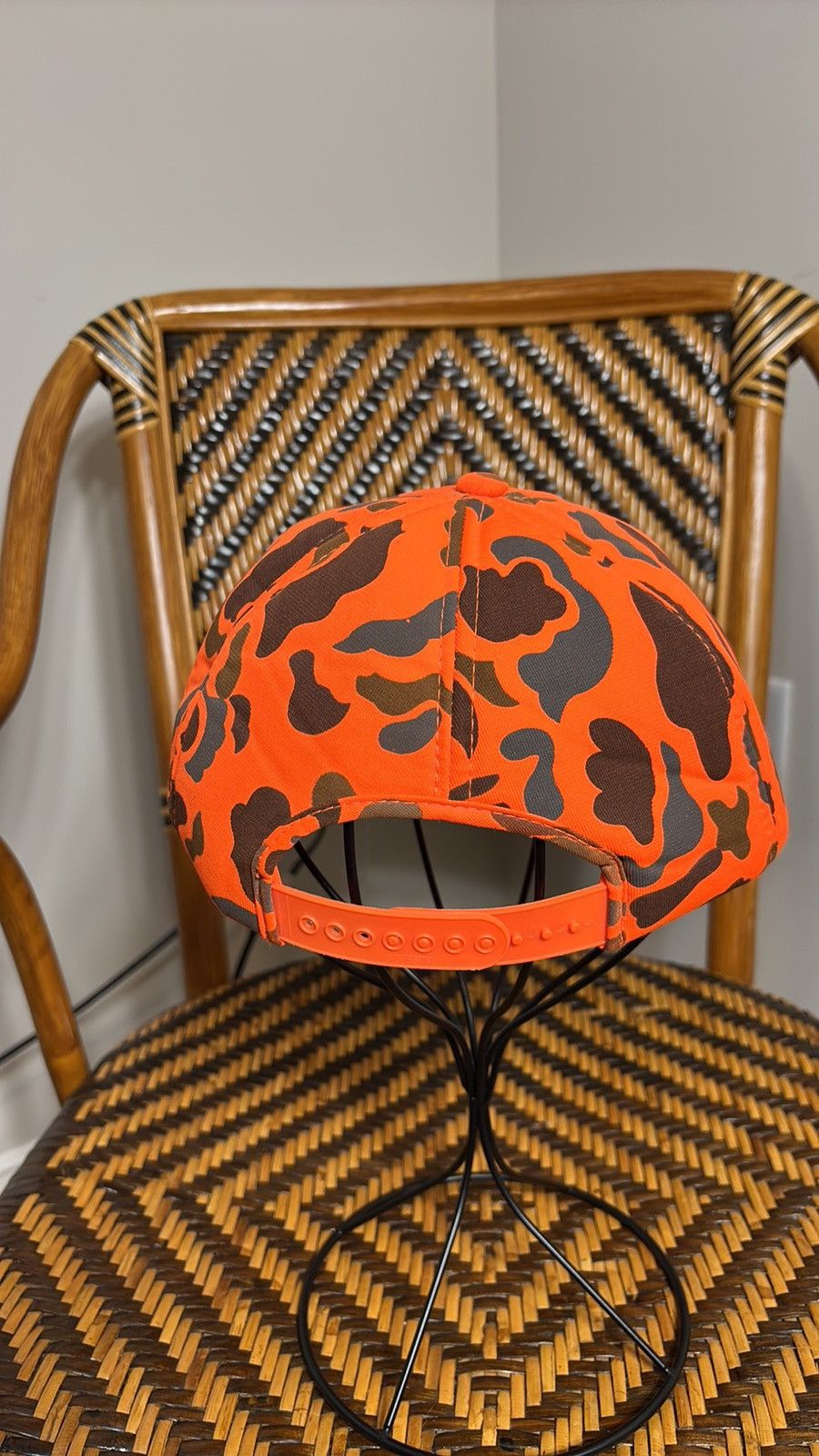 Vintage Vintage North Carolina Hunter Orange Snapback Trucker Hat Size ONE SIZE - 3 Thumbnail