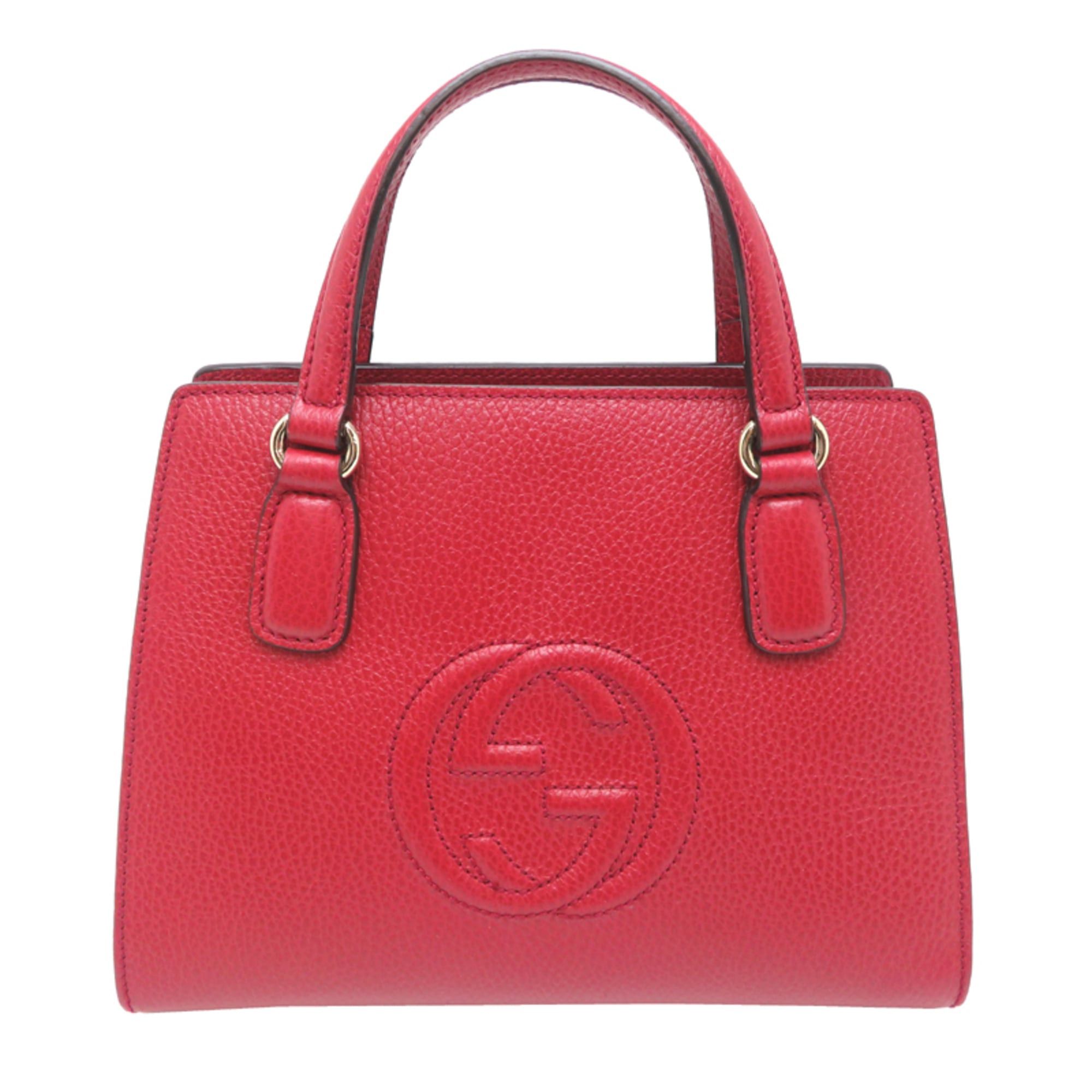 Gucci Gucci Soho Bag (Strap Missing) - Women's Handbag, 607722, Leather, Red Size ONE SIZE - 1 Thumbnail