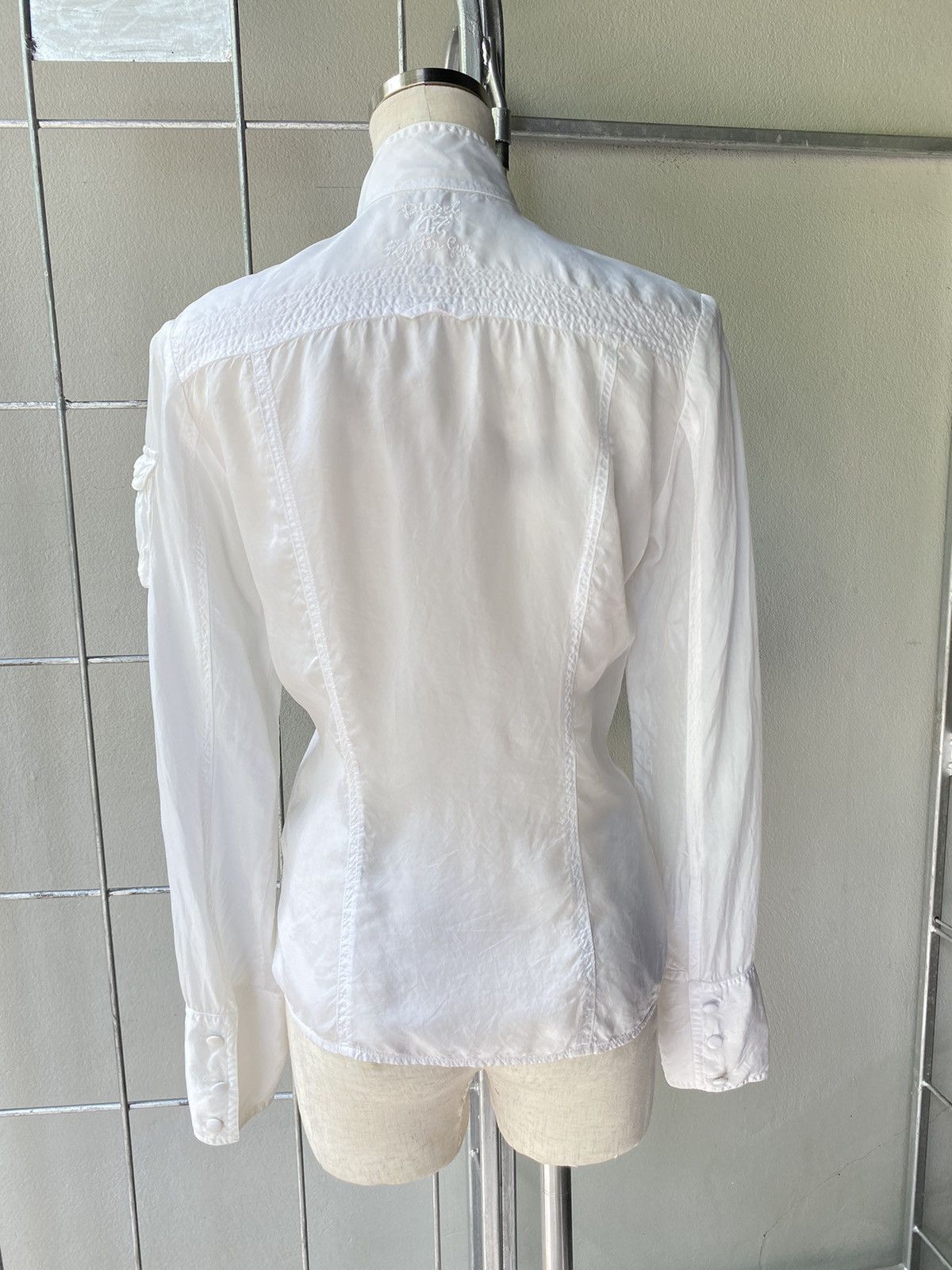 Diesel DIESEL White High-Collar Blouse Shirt Size S / US 4 / IT 40 - 13 Thumbnail