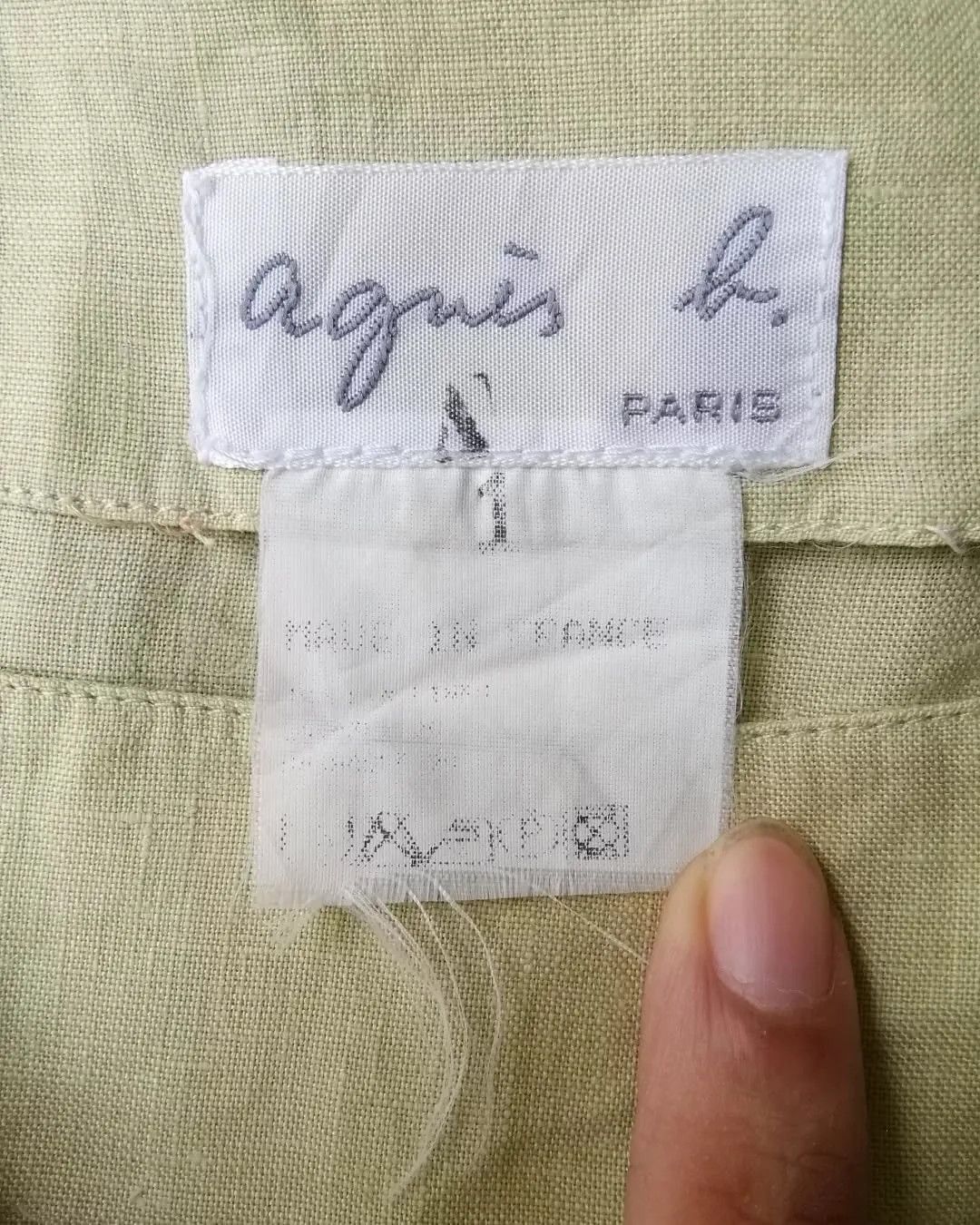 agnes b. Agnès b. Paris 100% LINEN Boat Neck Blouse MADE IN FRANCE Size M / US 6-8 / IT 42-44 - 2 Thumbnail