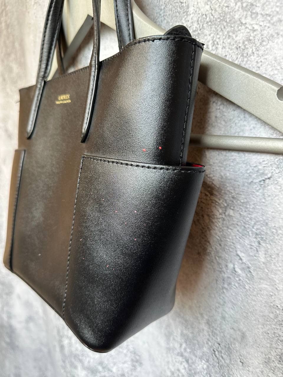 Lauren Ralph Lauren Lauren Ralph Lauren Black Leather Satchel / Tote Bag Size ONE SIZE - 5 Thumbnail