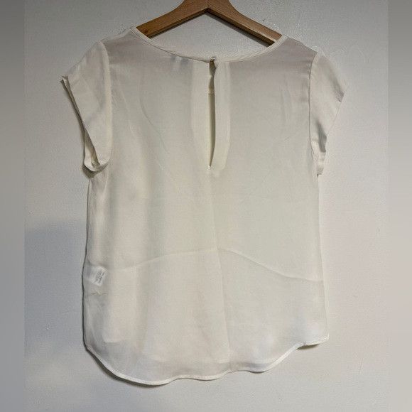 Joie Joie White Silk Short Sleeve Blouse with Pocket - Size Small Size S / US 4 / IT 40 - 7 Thumbnail