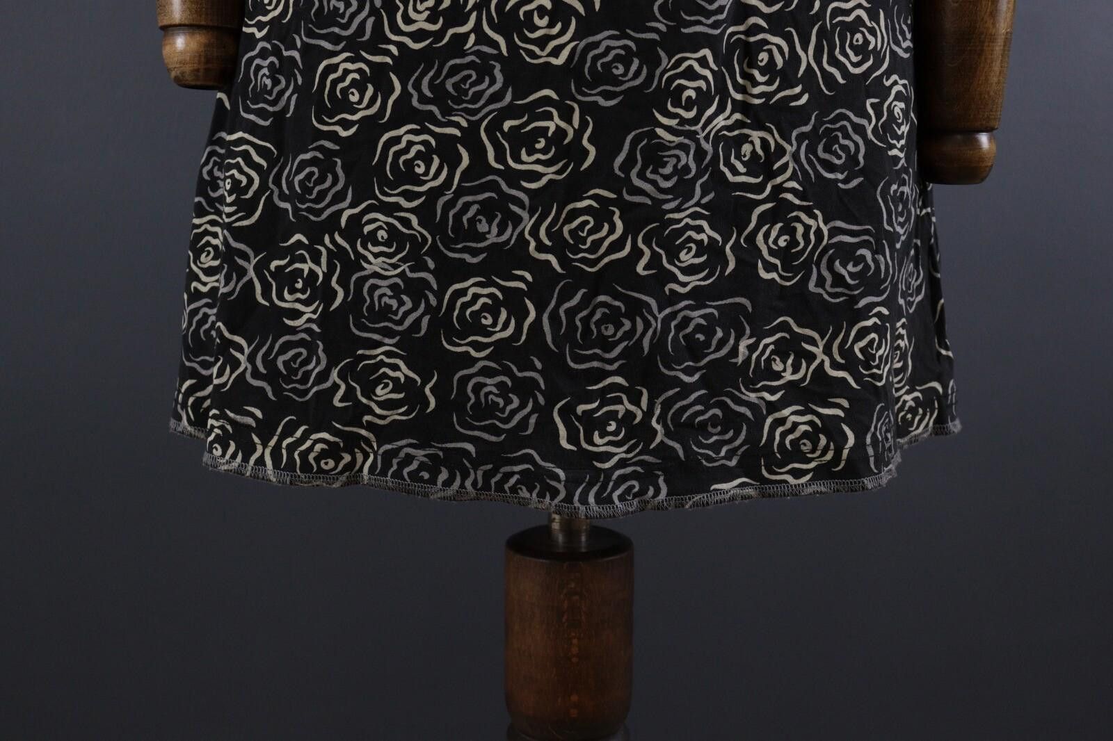 Designer Deerberg by Oska Black Floral Summer Blouson Dress Size L Size L / US 10 / IT 46 - 11 Thumbnail