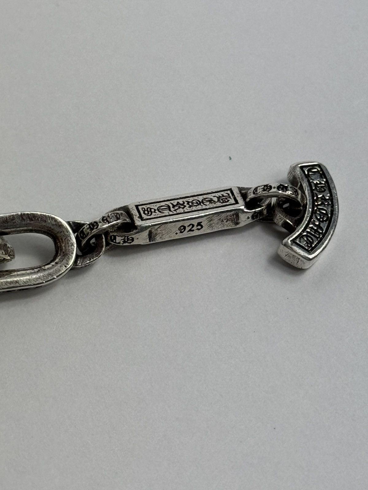 Chrome Hearts 40g STERLING SILVER PAPER E CHAIN MULTI CHARM BRACELET RARE Size ONE SIZE - 11 Thumbnail