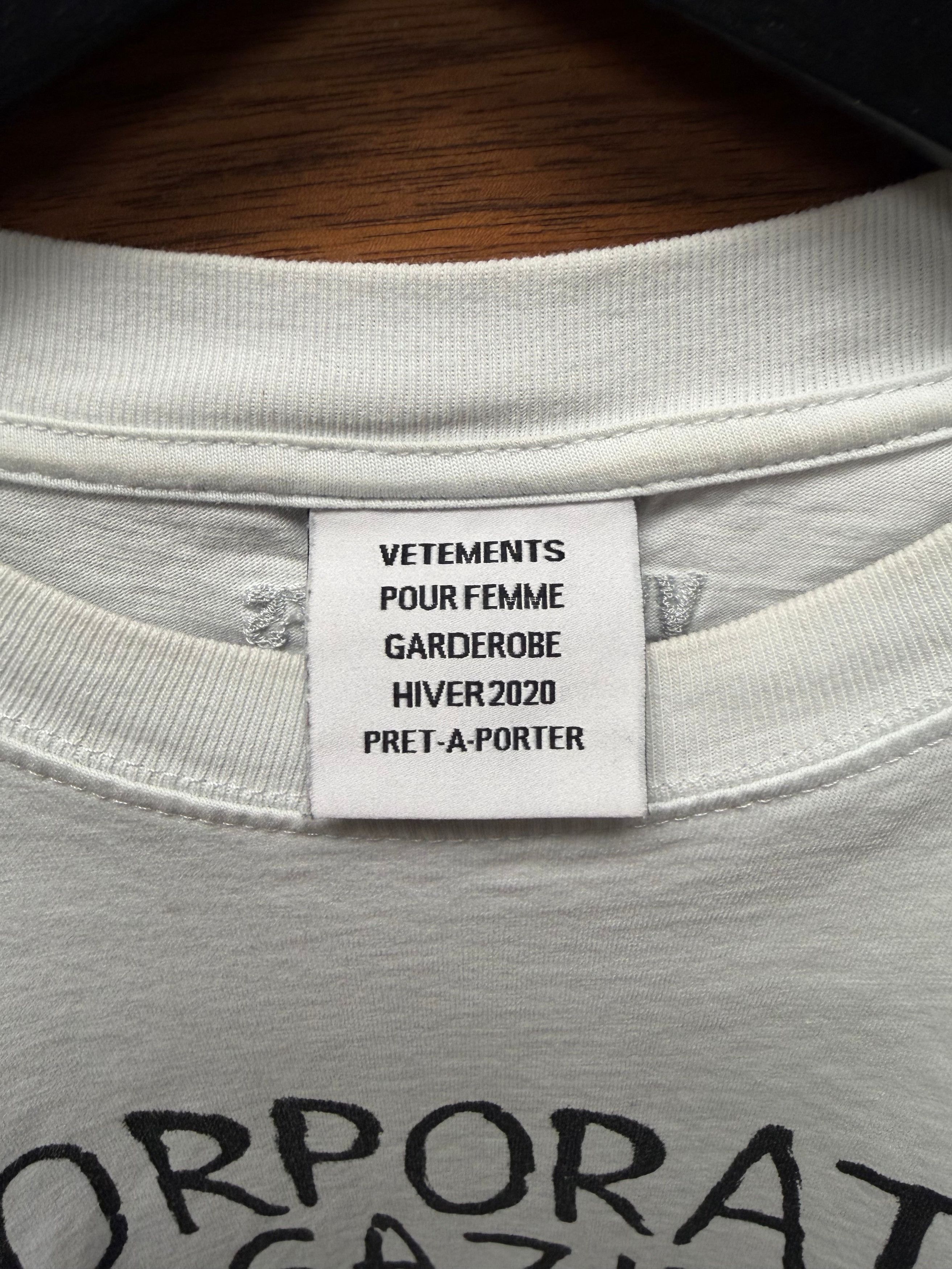 Vetements AW2020 Vetements ‘Corporate Magazines Suck’ Slogan T-Shirt Size US S / EU 44-46 / 1 - 3 Thumbnail