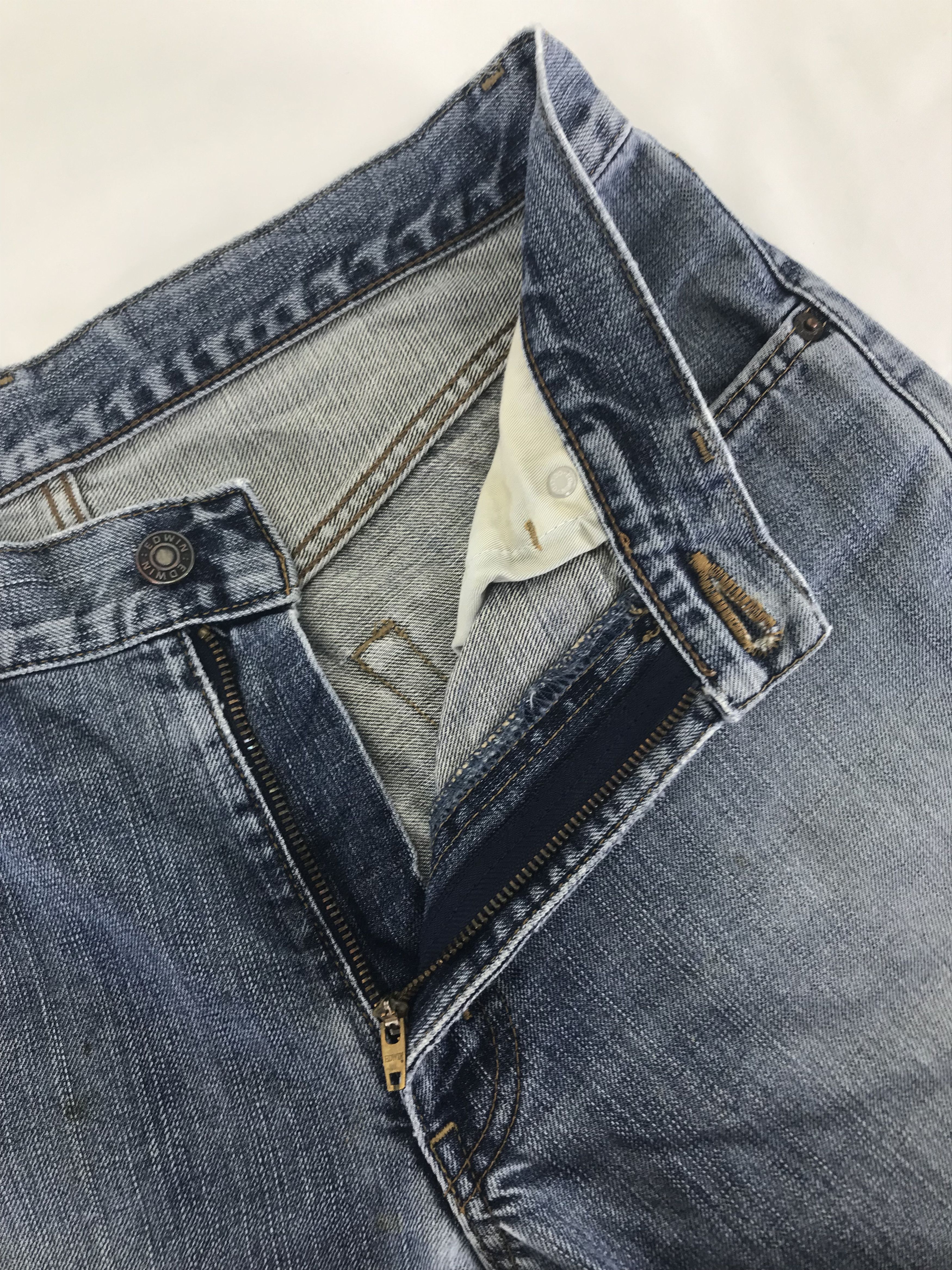 Edwin Vintage Edwin 503Z Regular Blue Washed Jeans Size US 31 - 9 Thumbnail