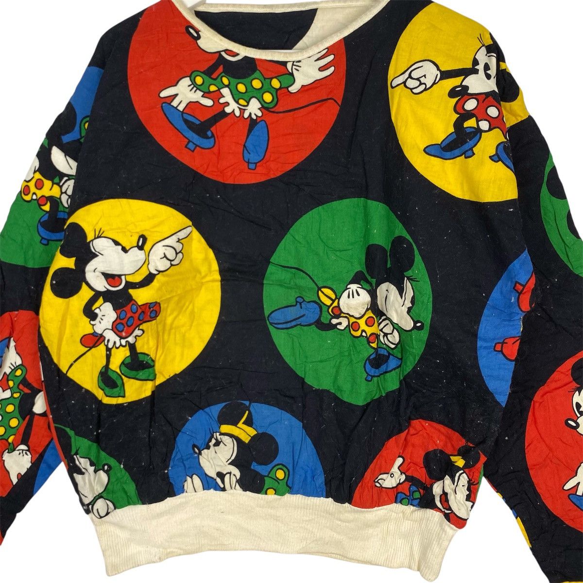 Disney × Mickey Mouse × Vintage 90s Disney Reversable Mickey Mouse Sweatshirt Size US L / EU 52-54 / 3 - 4 Thumbnail