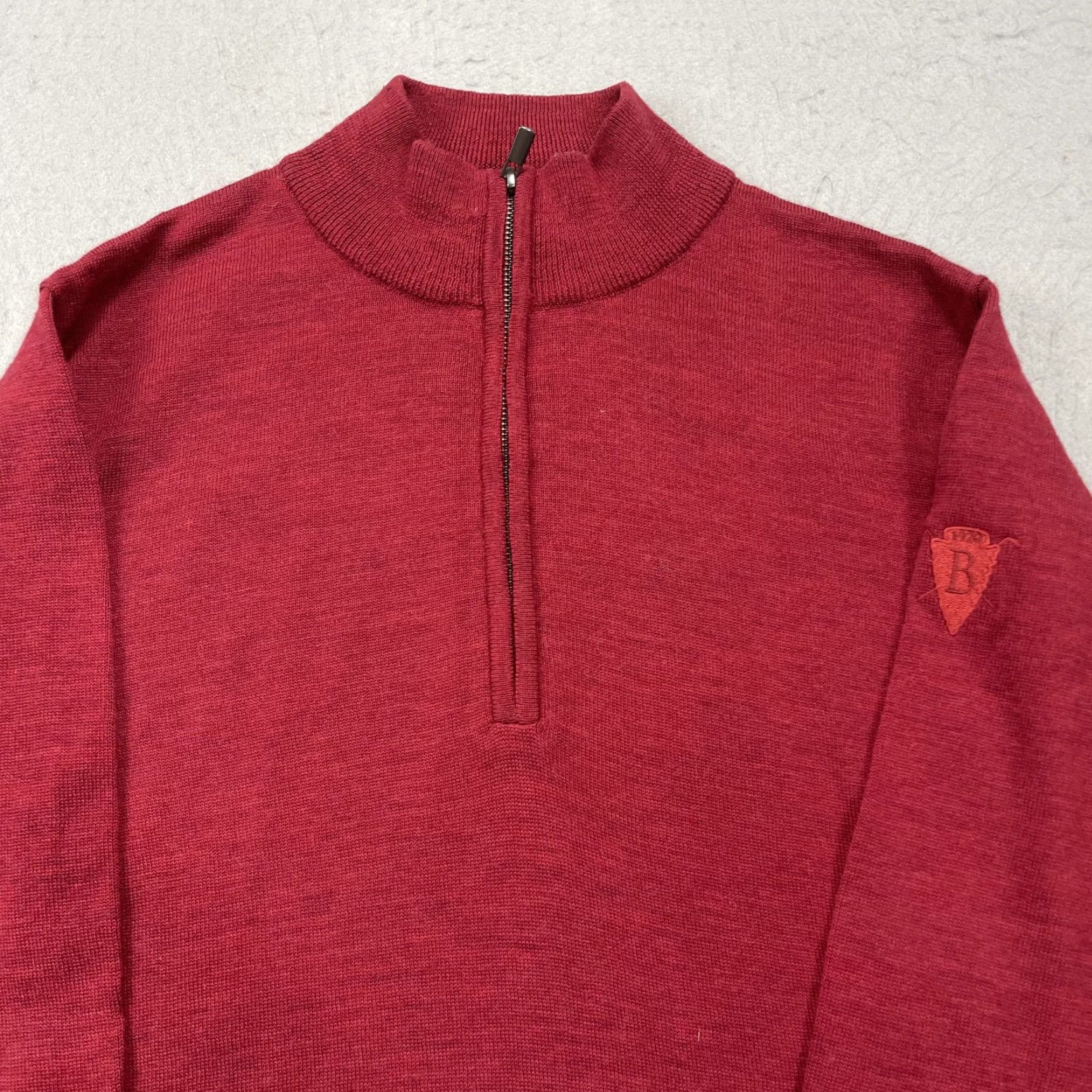 Footjoy FootJoy Golf Sweater Mens L Red Wool 1/4 Zip Logo Pullover Knits? Size US L / EU 52-54 / 3 - 2 Thumbnail