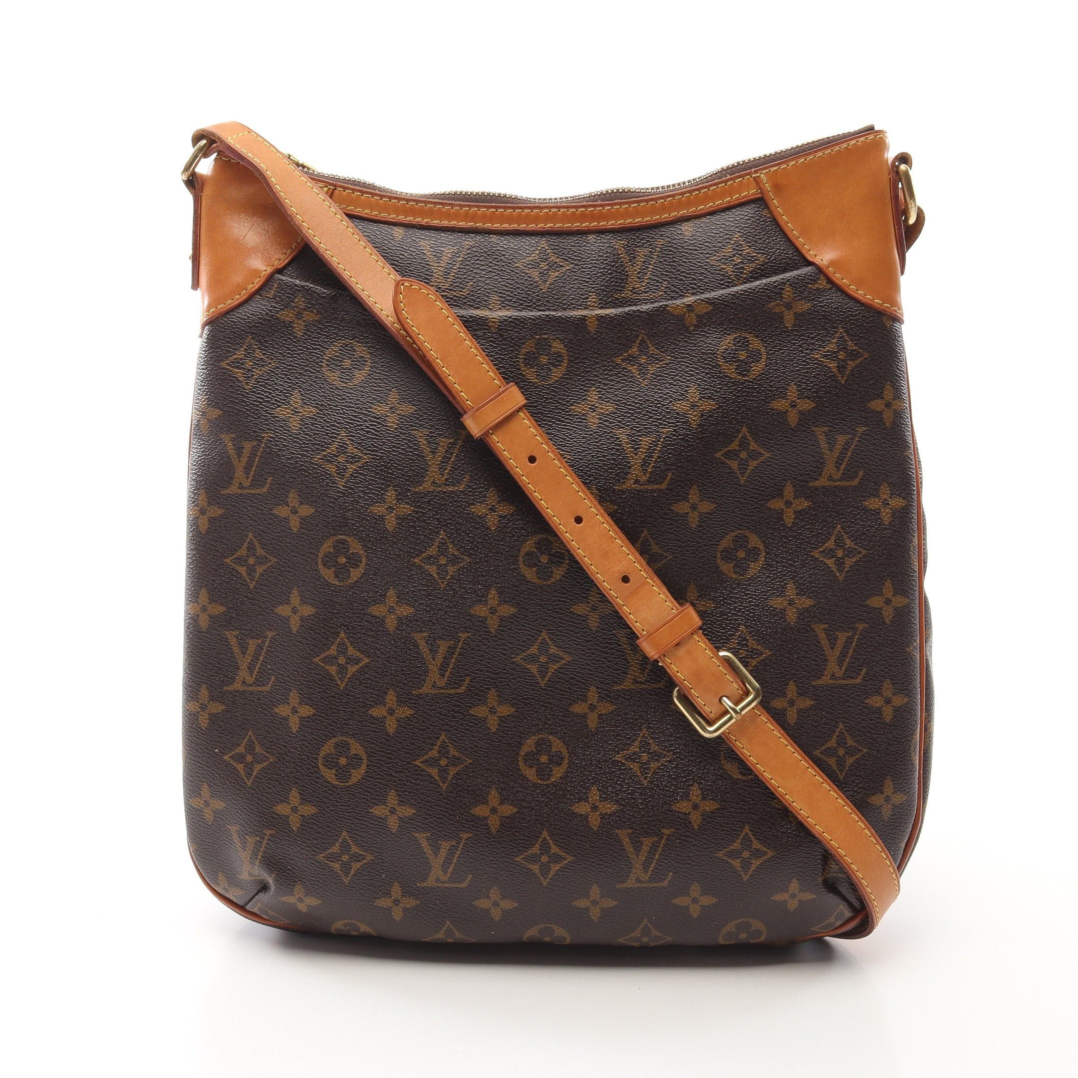 Louis Vuitton Louis Vuitton Odeon Mm Monogram Shoulder Bag Leather Brown Size ONE SIZE - 1 Thumbnail