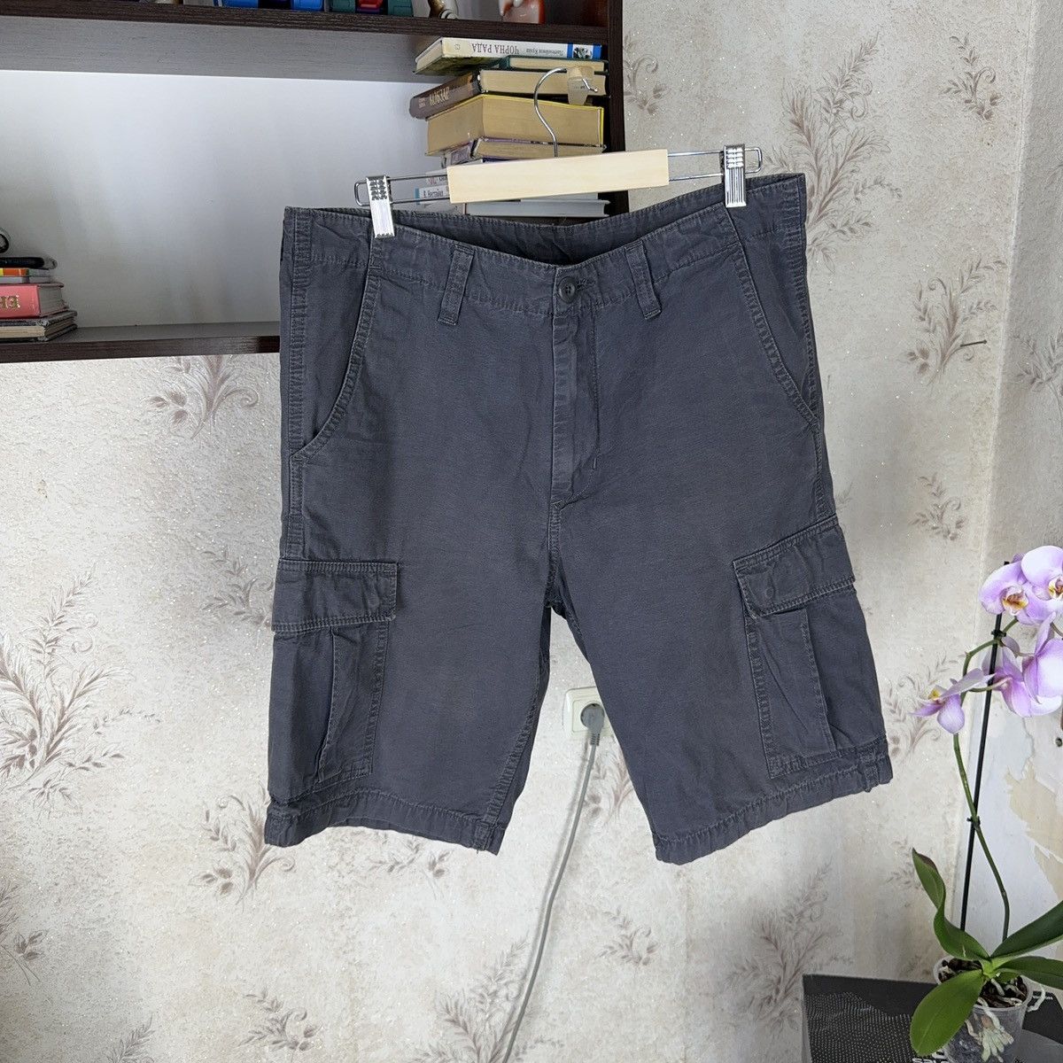 Carhartt × Carhartt Wip × Vintage 💥Vintage Carhartt WIP Baggy Regular Cargo Bermuda Shorts 90s Size US 34 / EU 50 - 14 Thumbnail