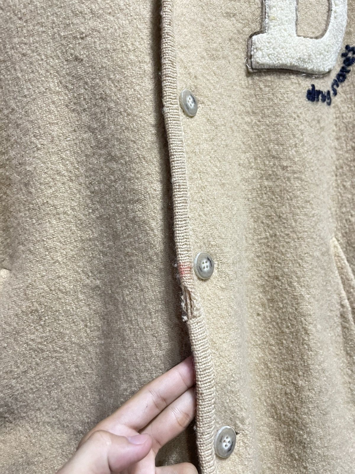 Japanese Brand × Vintage DRUGSTORE Brand Wool Long Coat (78) Size US M / EU 48-50 / 2 - 9 Thumbnail