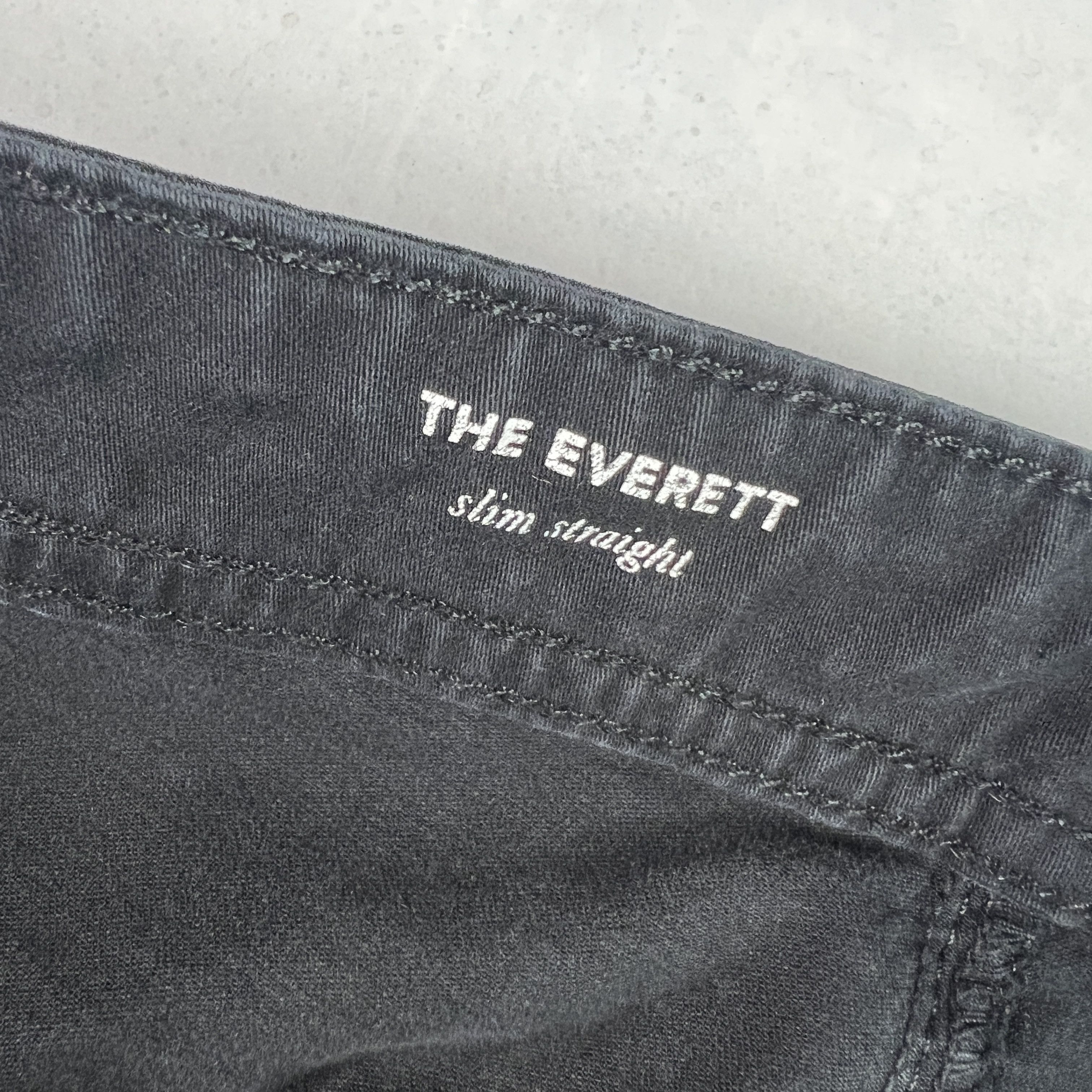 AG Adriano Goldschmied Adriano Goldschmied Everett Slim Straight Black Chinos Size US 35 - 8 Thumbnail