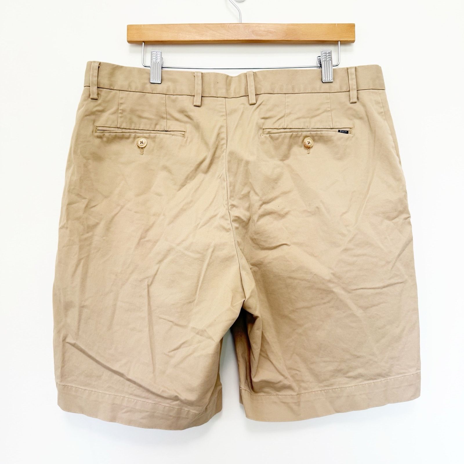Polo Ralph Lauren Polo Ralph Lauren Tan Stretch Classic Fit Shorts Sz 36 Size US 36 / EU 52 - 5 Thumbnail
