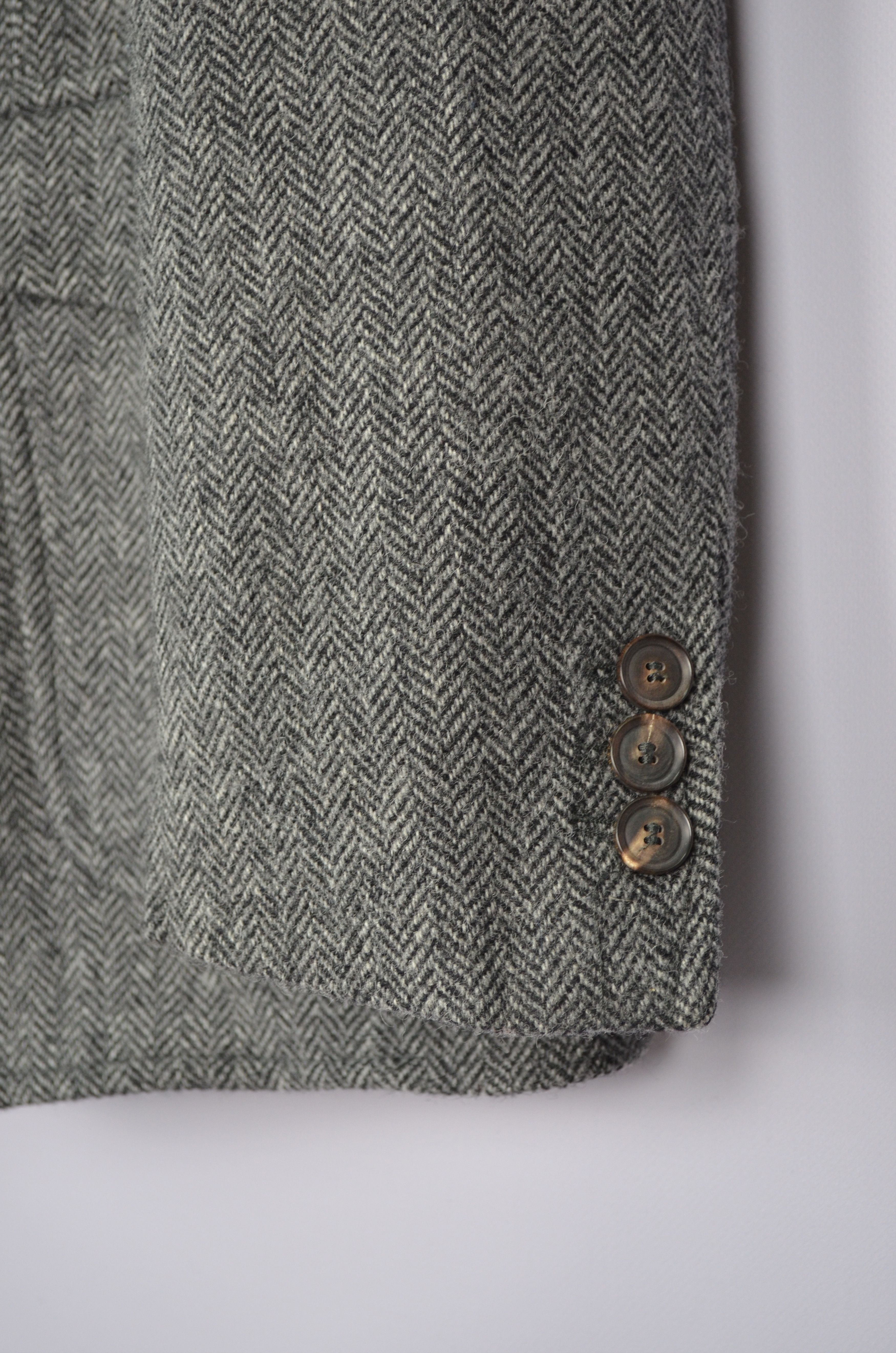 Designer Seventy Venezia Herringbone Yorkshire Tweed Wool Coat Jacket Size US M / EU 48-50 / 2 - 8 Thumbnail