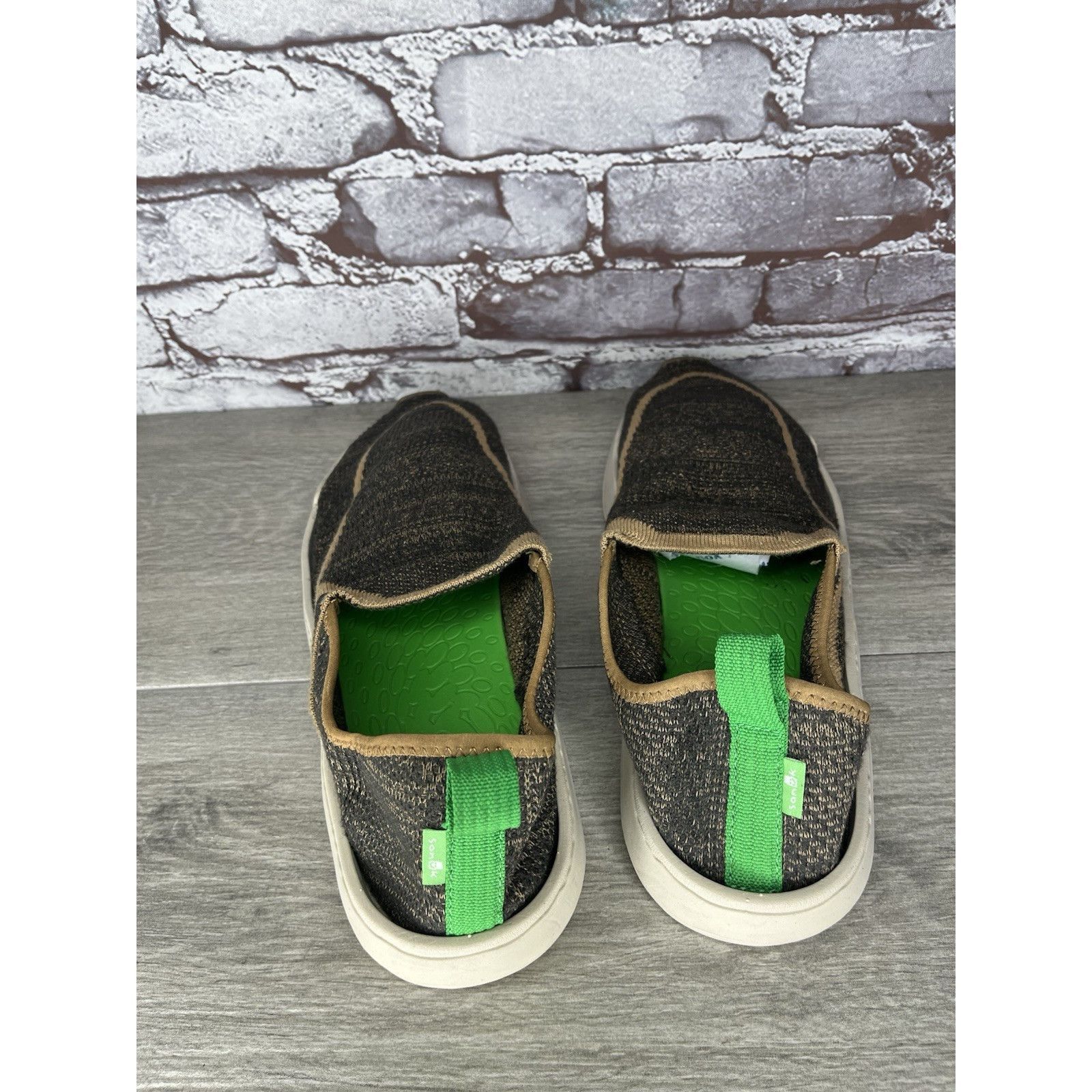 Sanuk Sanuk Chiba Quest Knit Brown Natural Fabric Slip On Shoes Me Size US 10 / EU 43 - 6 Thumbnail