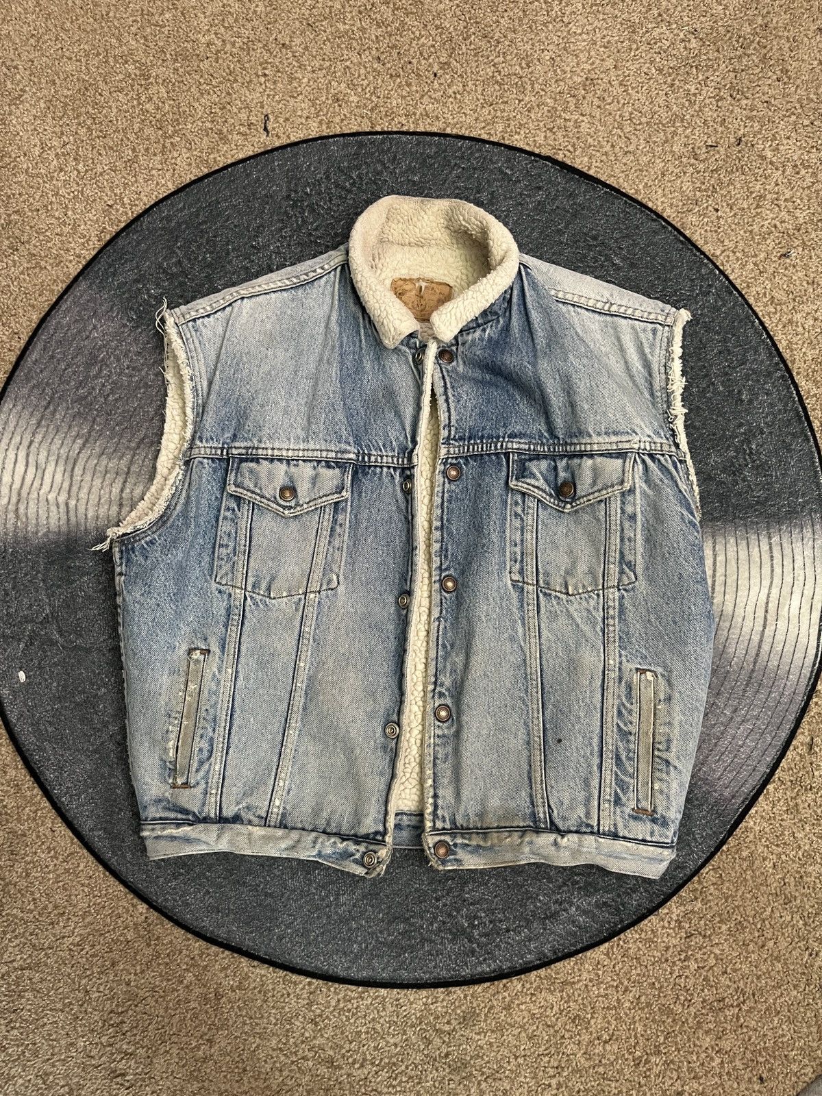 Vintage Denim Jacket Vest