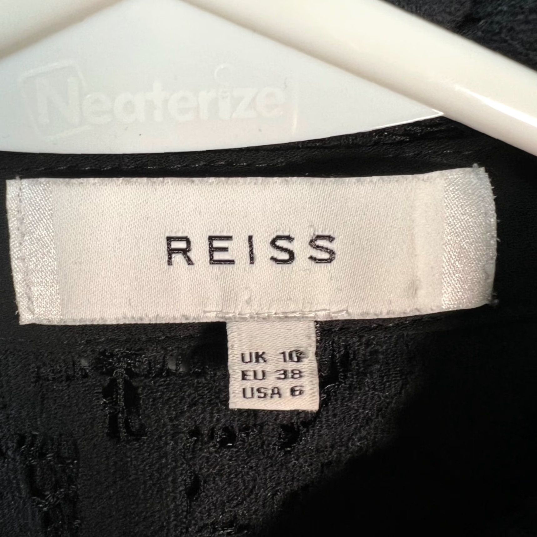 Reiss Reiss Shirt Dress Black Lace 3/4 Sleeve Cotton Blend Size 6 Womens Knotted? (Wait) Size M / US 6-8 / IT 42-44 - 3 Thumbnail