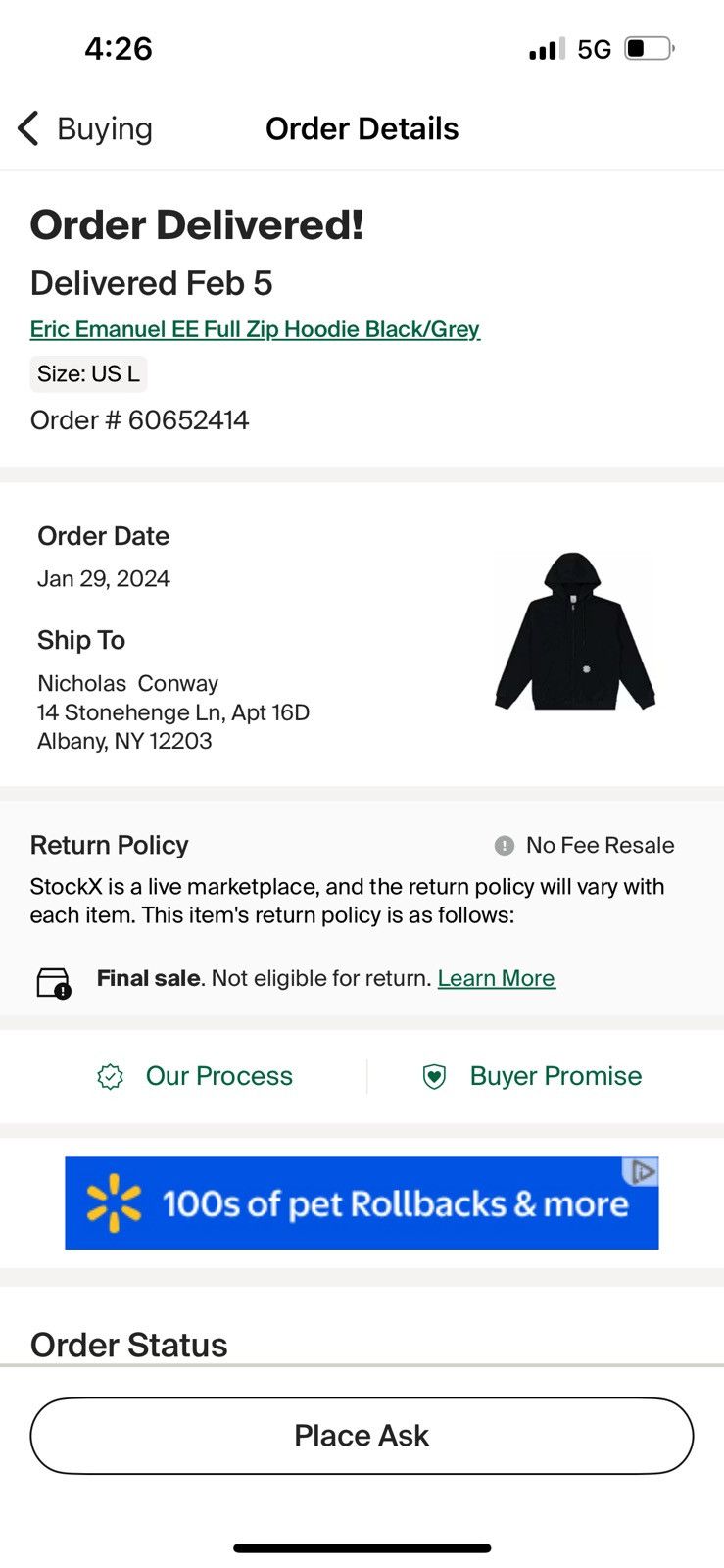 Eric Emanuel Eric Emanuel black w embroidered grey EE zip-up hoodie Size US L / EU 52-54 / 3 - 9 Thumbnail