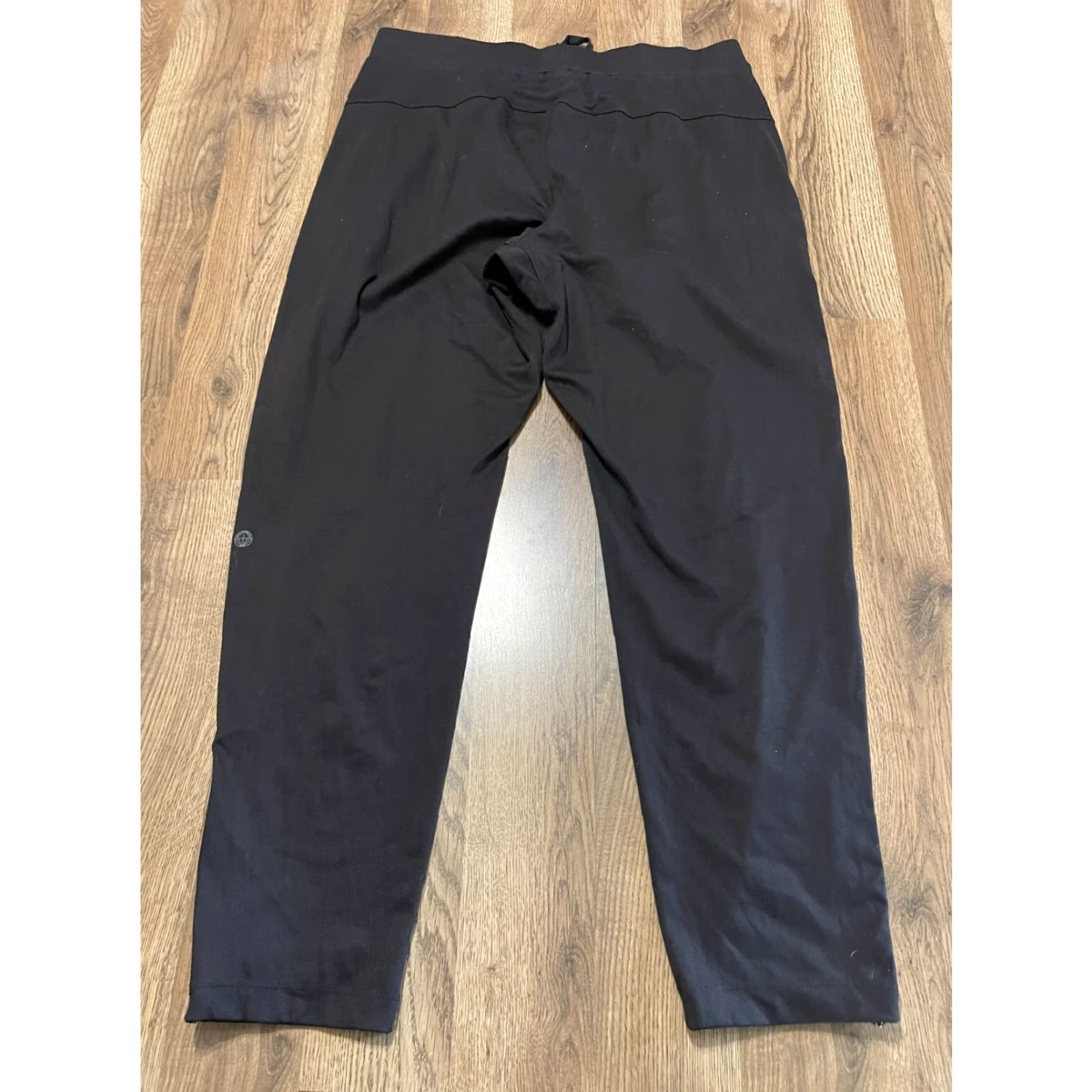 Vintage MONDETTA Pants Women L Black Capri Zip Ankle Tie Waist Casual 29 in Inseam Straight 3/4 Size 36" / US 14 / IT 50 - 2 Thumbnail
