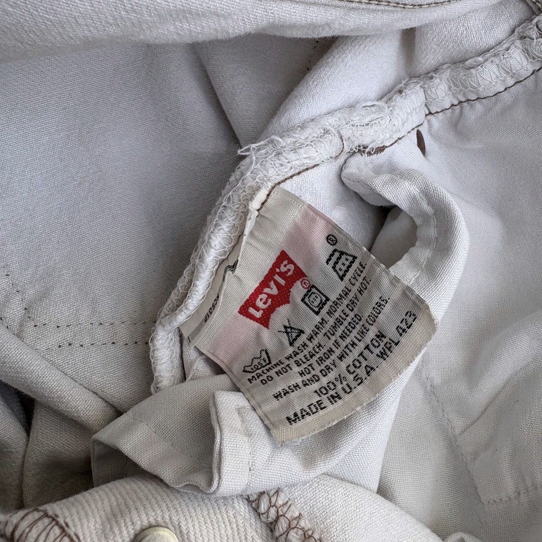 Levi's Levi’s 501 1990 90s Vintage W34 USA Made White Denim Jeans Size US 34 / EU 50 - 5 Thumbnail