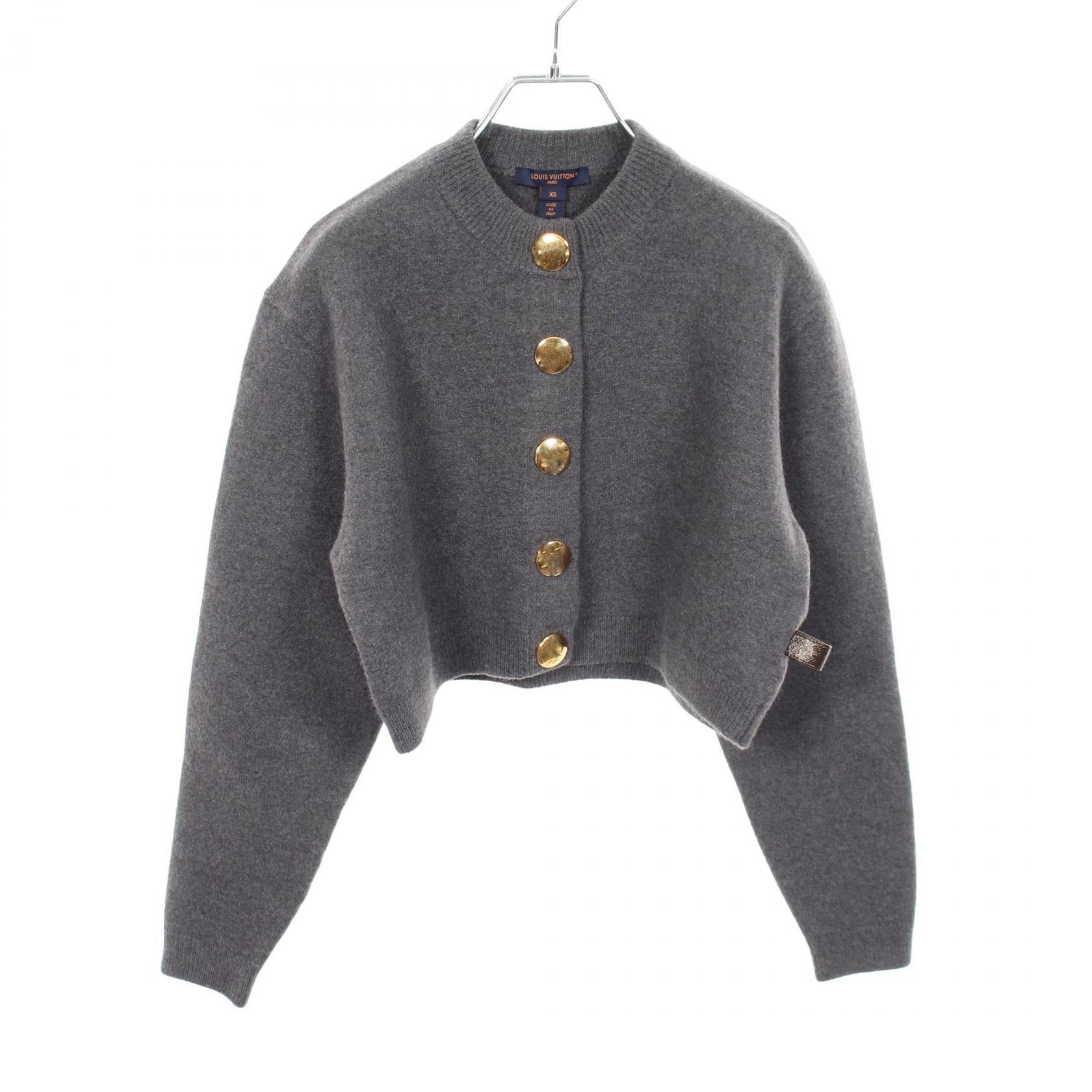Louis Vuitton Louis Vuitton Louis Vuitton Compact Wool Knit Cropped Cardigan Textile Tops RW232WAMOFPKC17 DUTY FREE for USA Size ONE SIZE - 1 Thumbnail